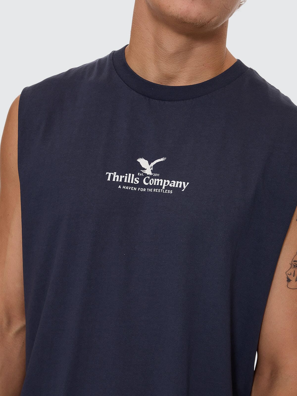 A Haven For The Restless Merch Fit Muscle Tee - Total Eclipse - Image 2