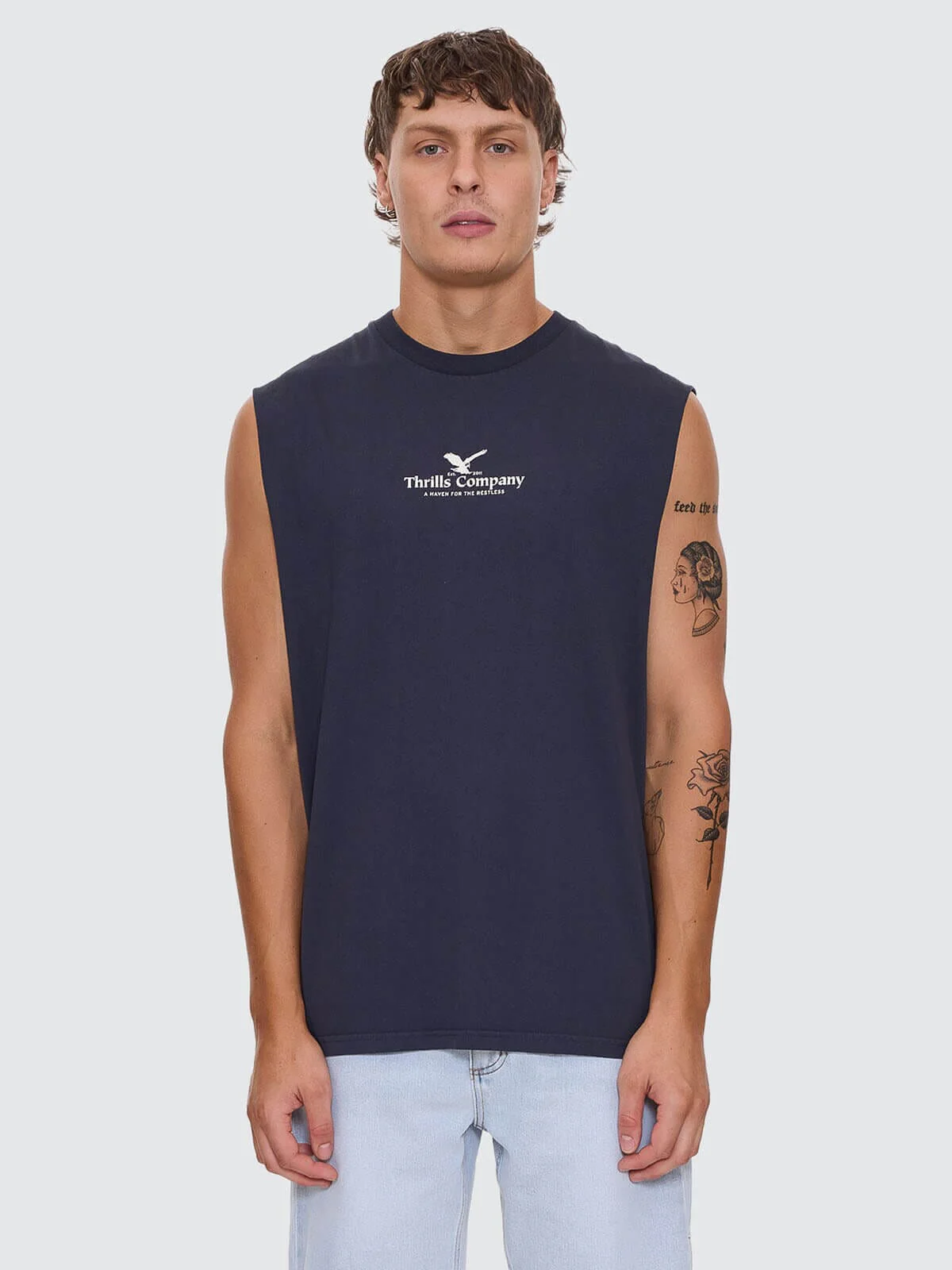 A Haven For The Restless Merch Fit Muscle Tee - Total Eclipse - Image 6