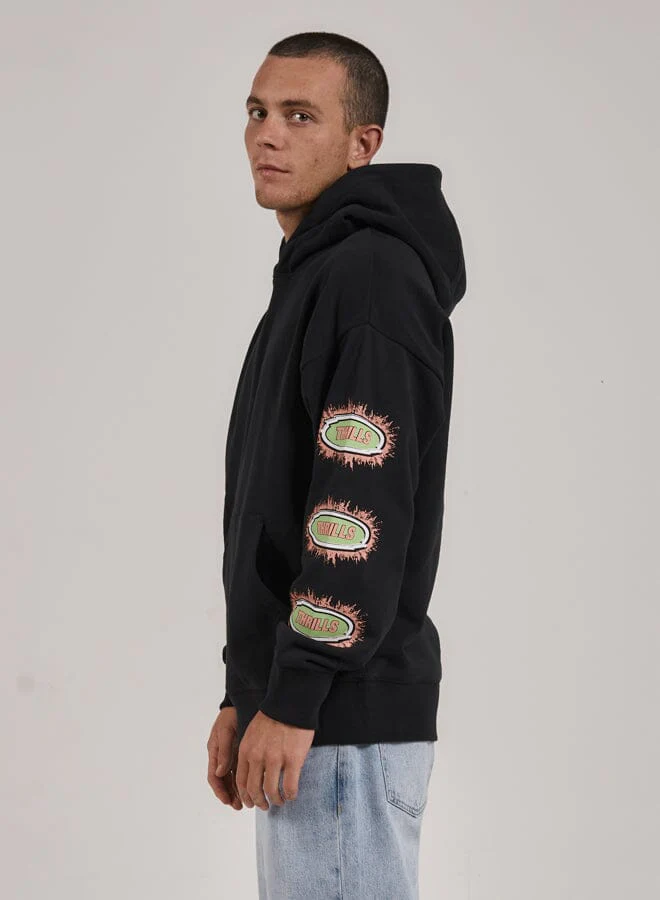 Acid Test Slouch Pull On Hood - Washed Black - Image 3