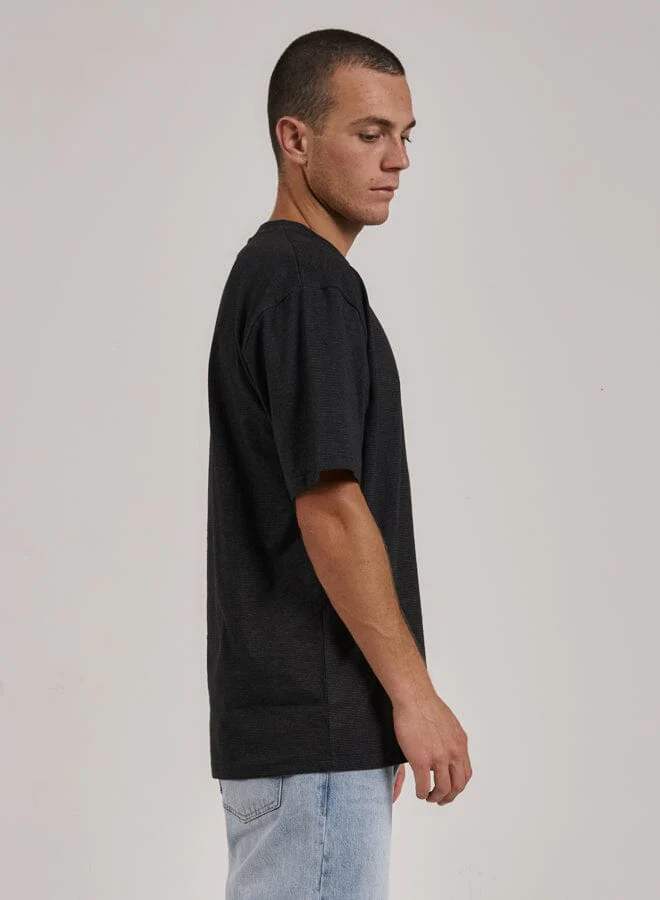 Acid Test Stripe Pocket Oversize Fit Tee - Black - Image 4