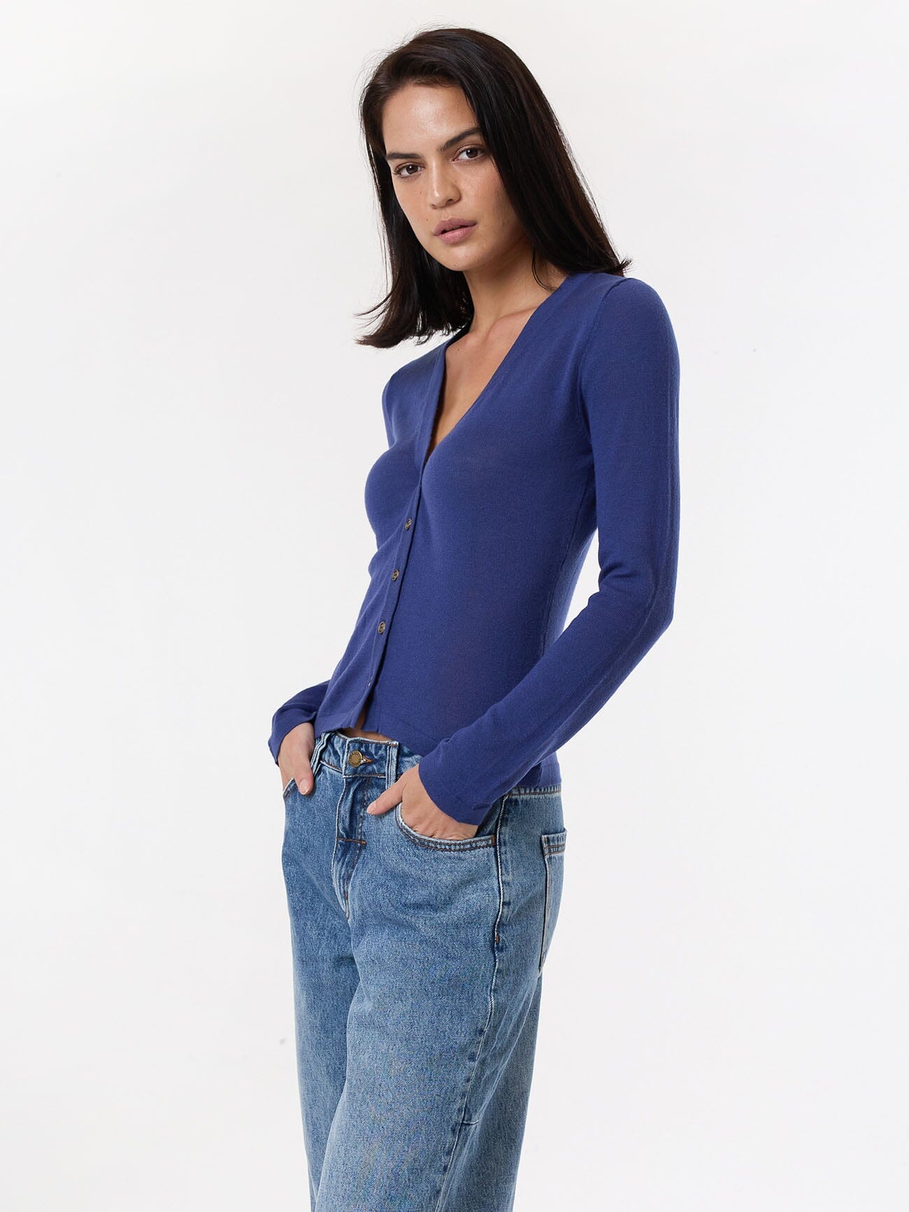 Alaia Knit Cardigan - Royal Blue - Image 4