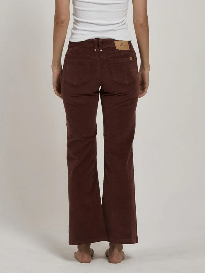 Alyssa Cord Pant - Ruby Wine - Image 2