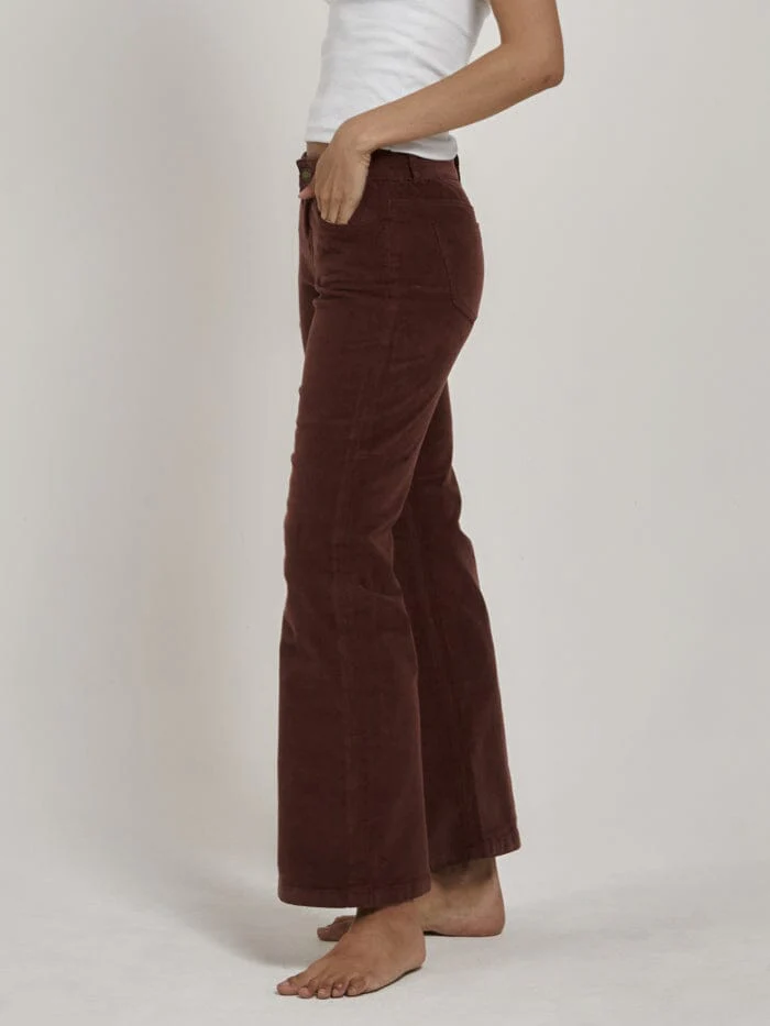 Alyssa Cord Pant - Ruby Wine - Image 3