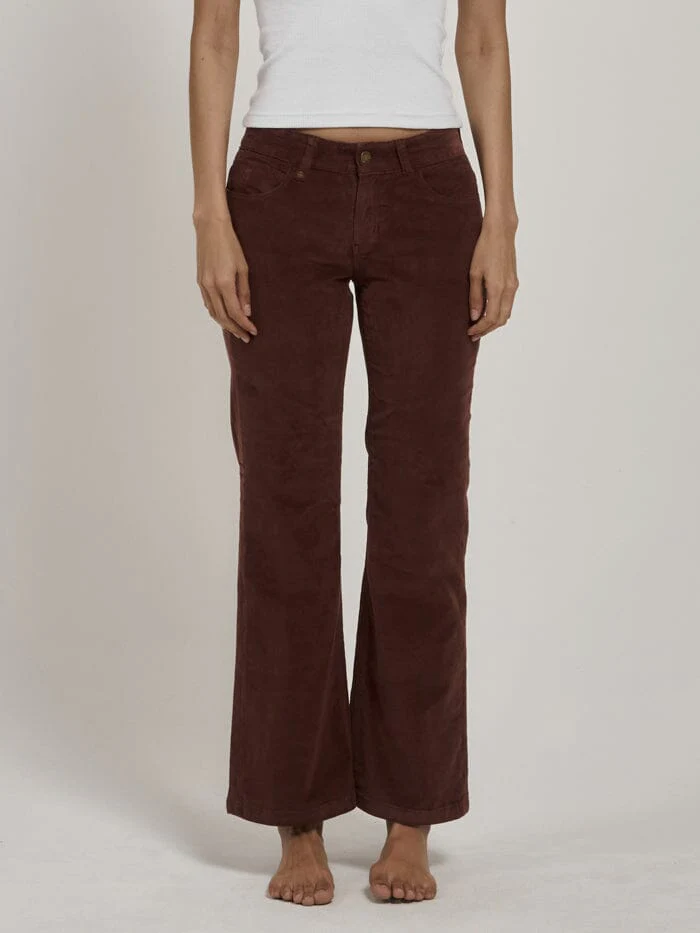 Alyssa Cord Pant - Ruby Wine - Image 4