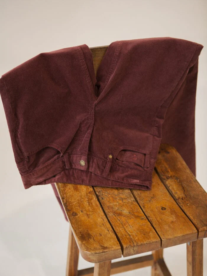Alyssa Cord Pant - Ruby Wine - Image 5