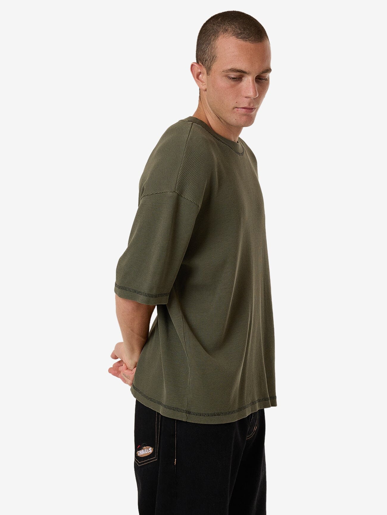 Arts & Industrial Box Fit Cropped Tee - Grape Leaf - Image 4