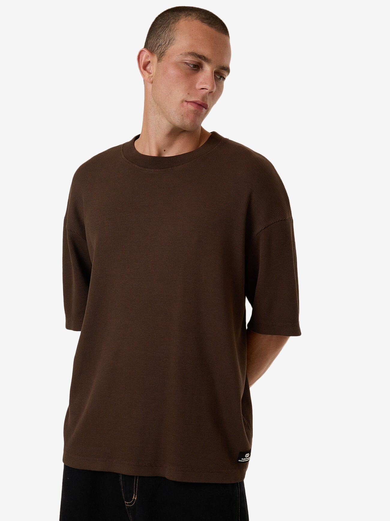 Arts & Industrial Box Fit Cropped Tee - Postal Brown