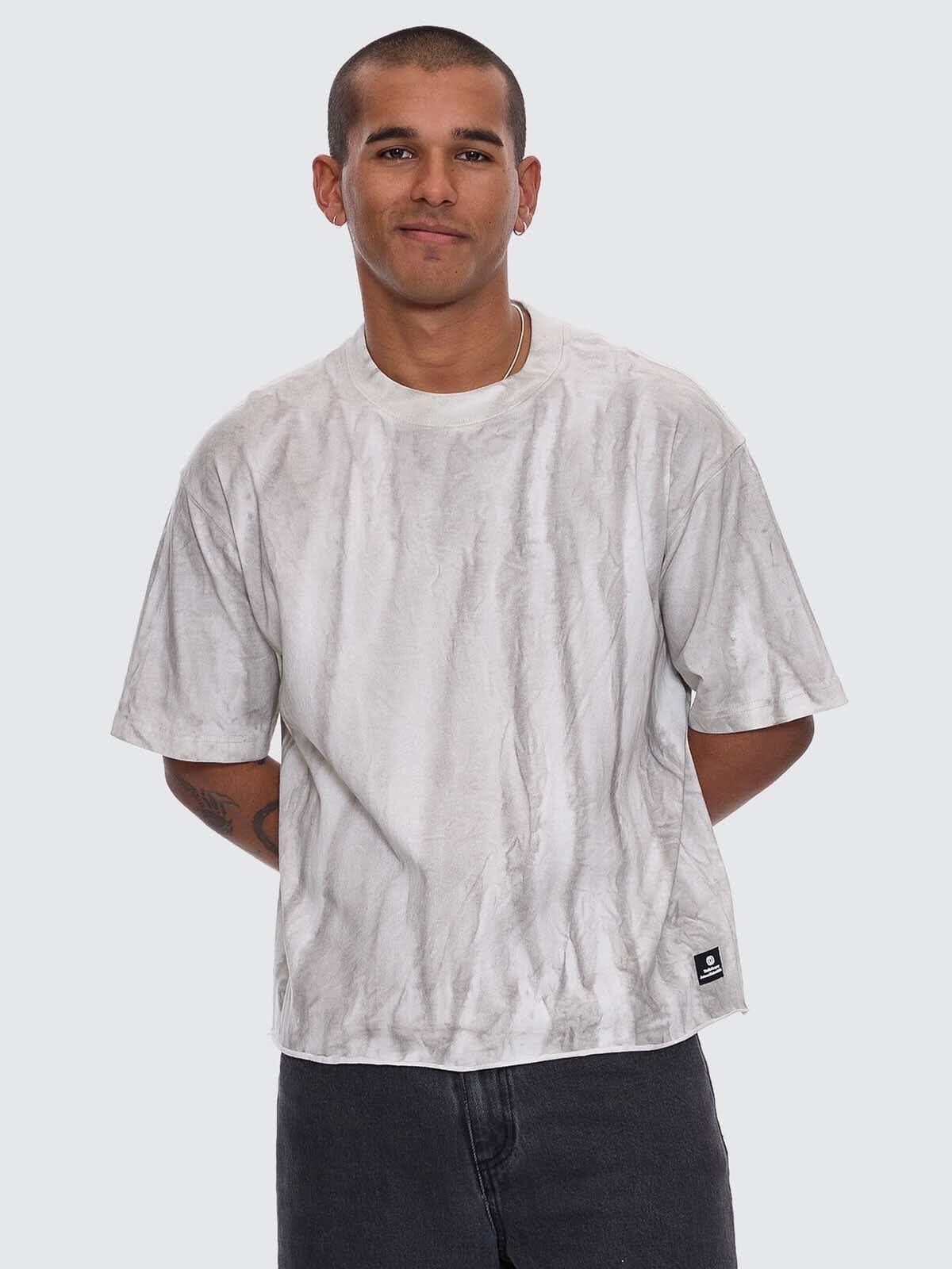 Arts Sunfade Box Crop Tee - Sunfade Bleach Charcoal - Image 6