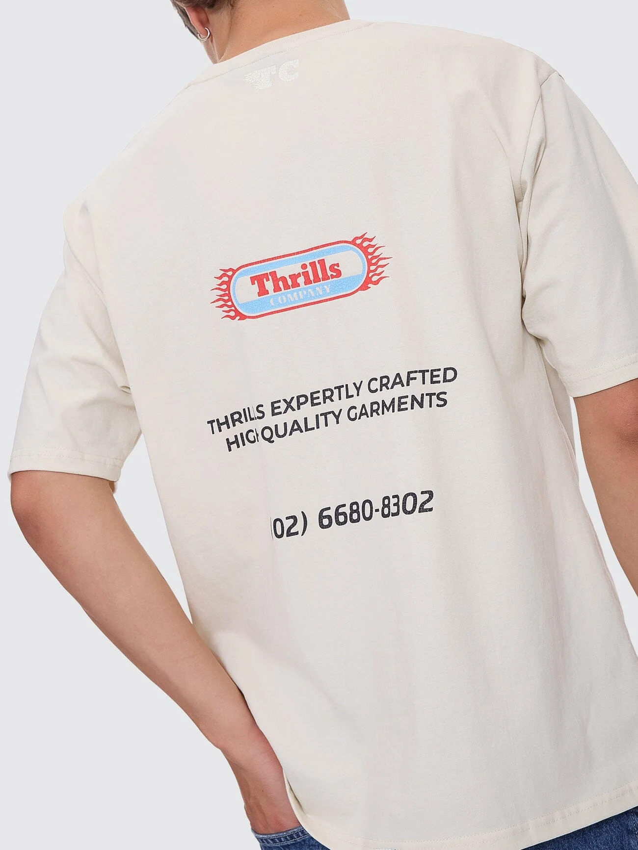Beginning Anarchy Oversize Fit Tee - Heritage White - Image 2