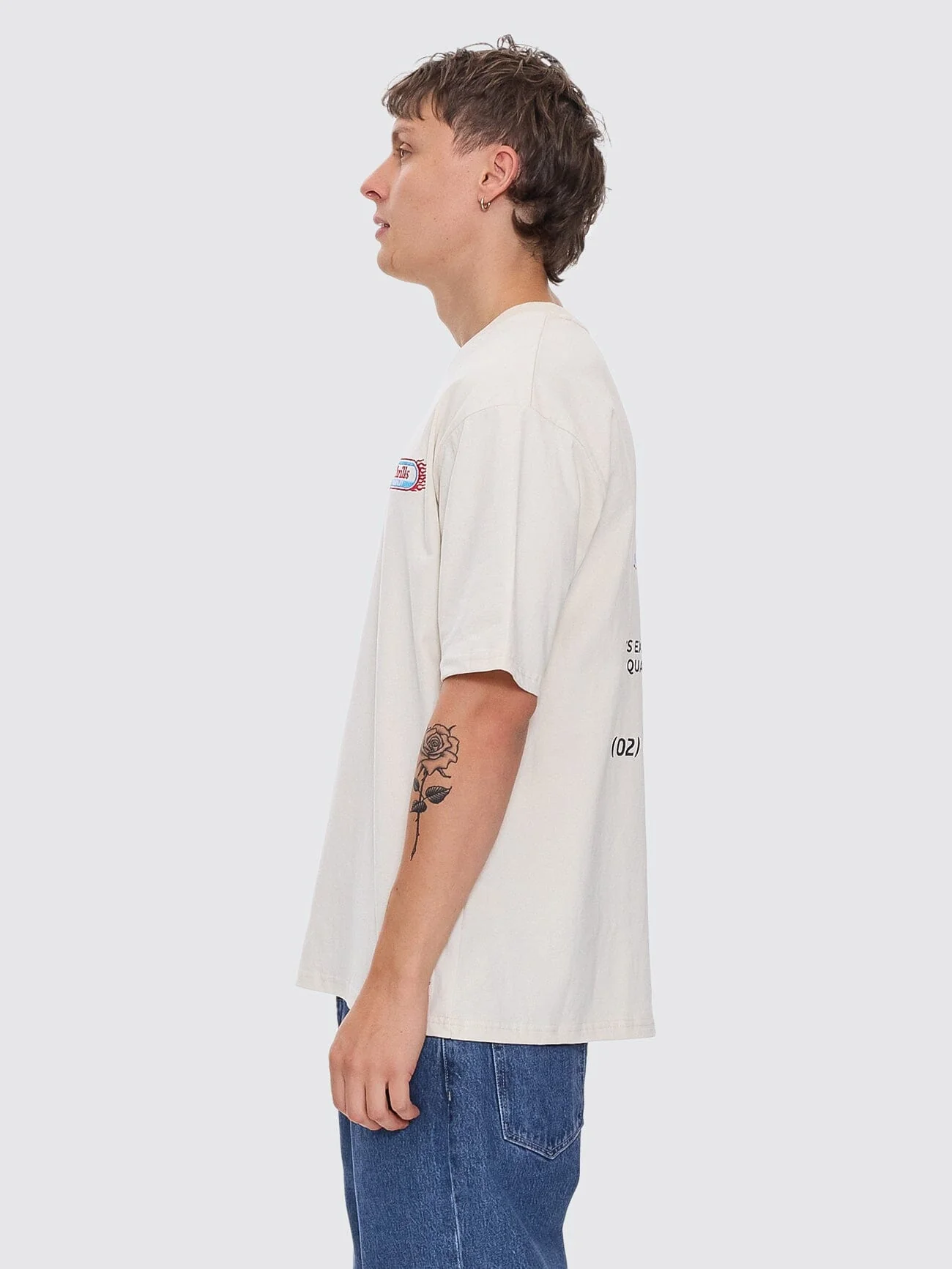 Beginning Anarchy Oversize Fit Tee - Heritage White - Image 4