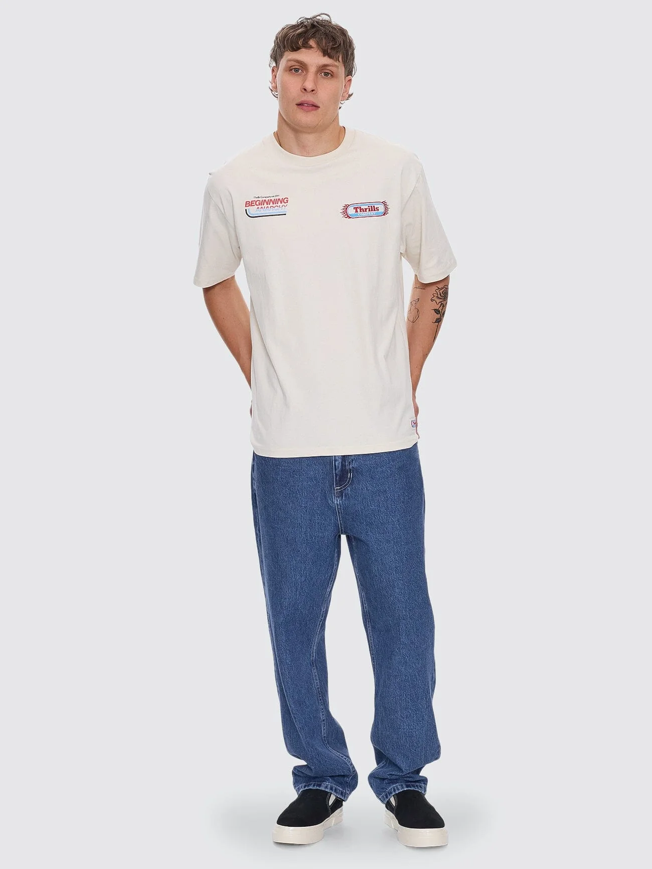 Beginning Anarchy Oversize Fit Tee - Heritage White - Image 8