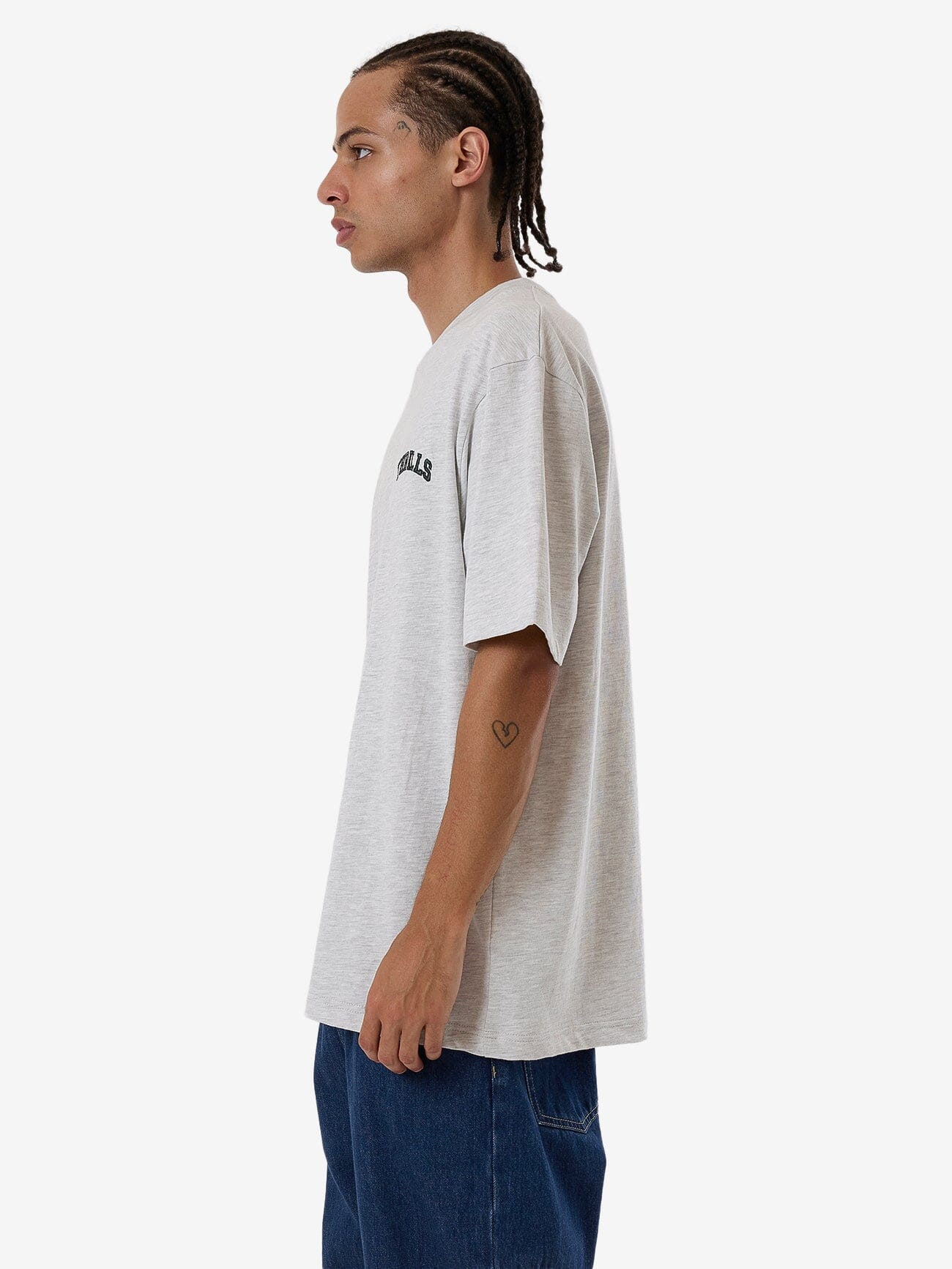 Believe Oversize Fit Tee - White Marle - Image 3