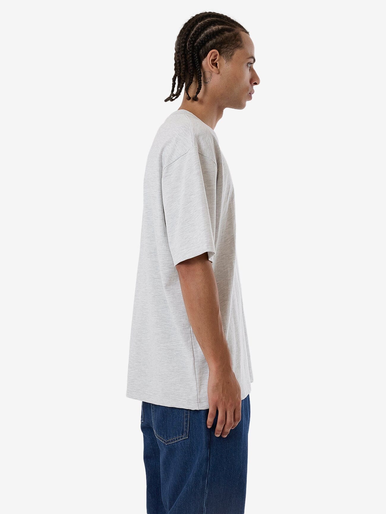 Believe Oversize Fit Tee - White Marle - Image 4