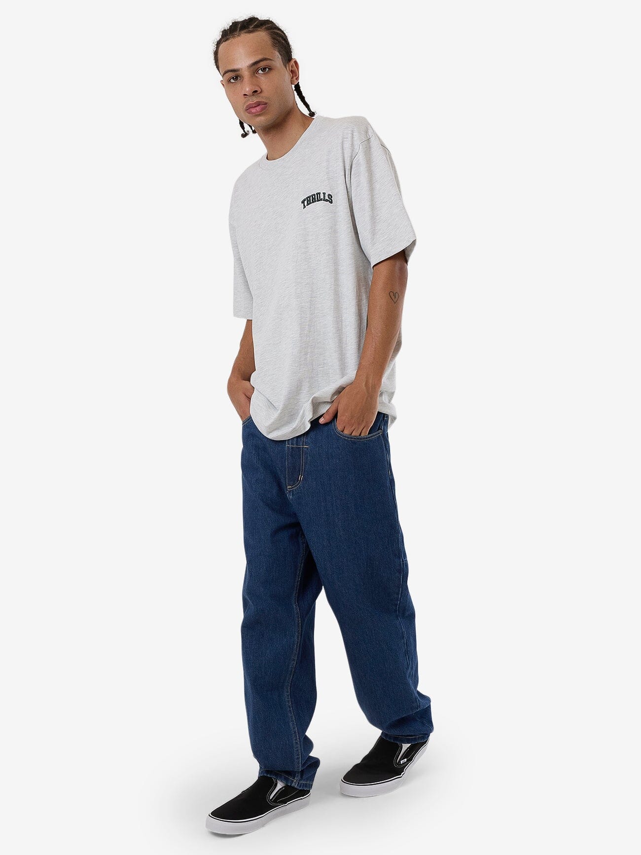 Believe Oversize Fit Tee - White Marle - Image 5