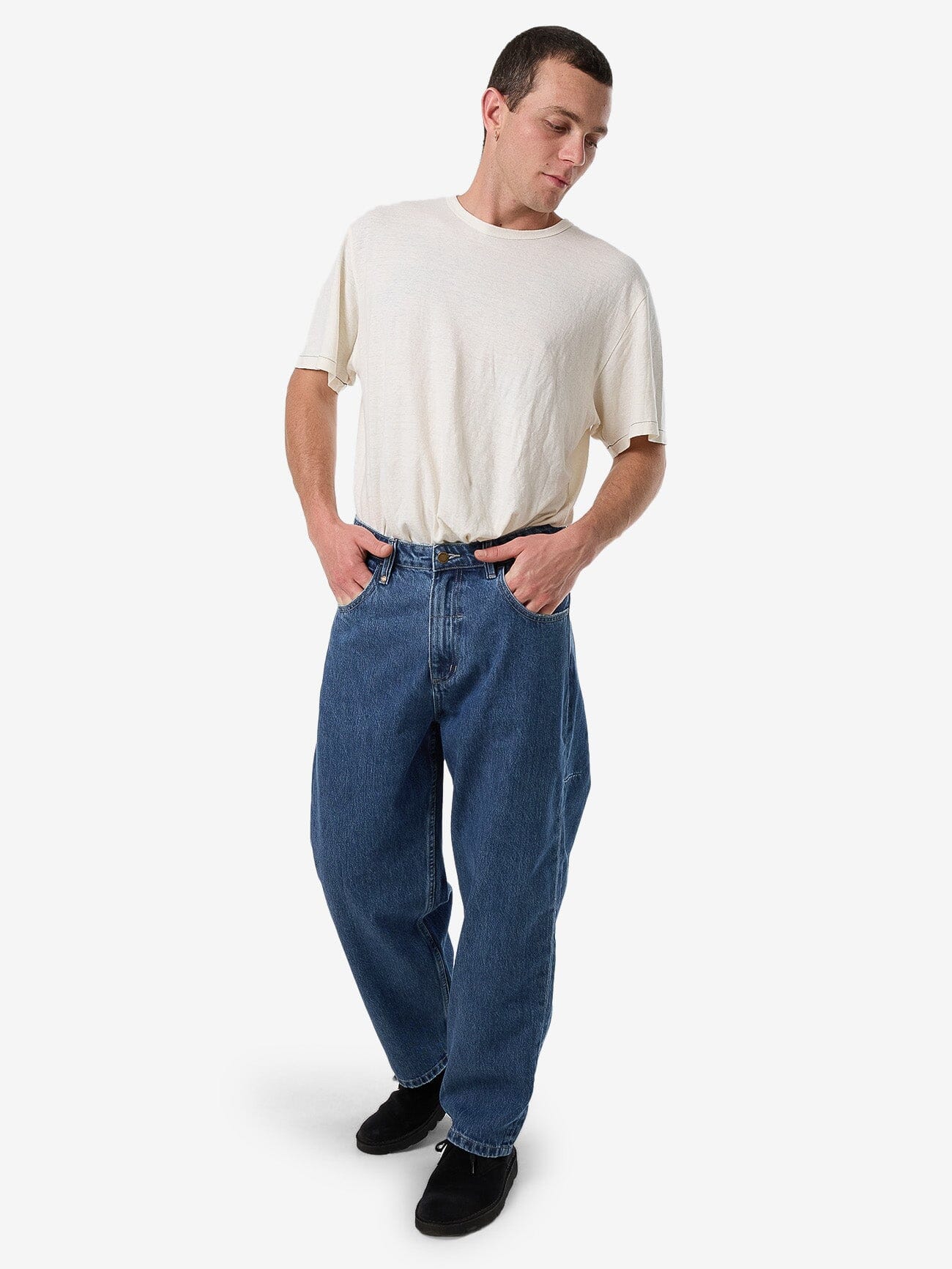 Big Slacker Baggy Denim Jean - Vintage Rinse Blue - Image 3