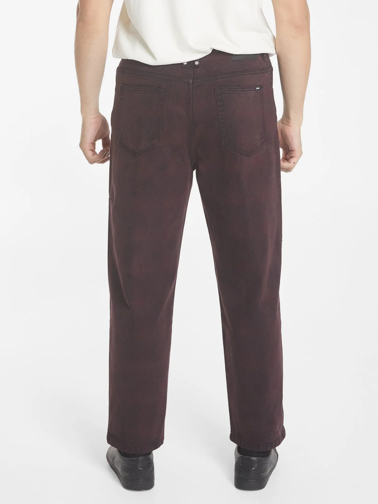 Big Slacker Barrio Check Denim Jean - Deep Plum - Image 2