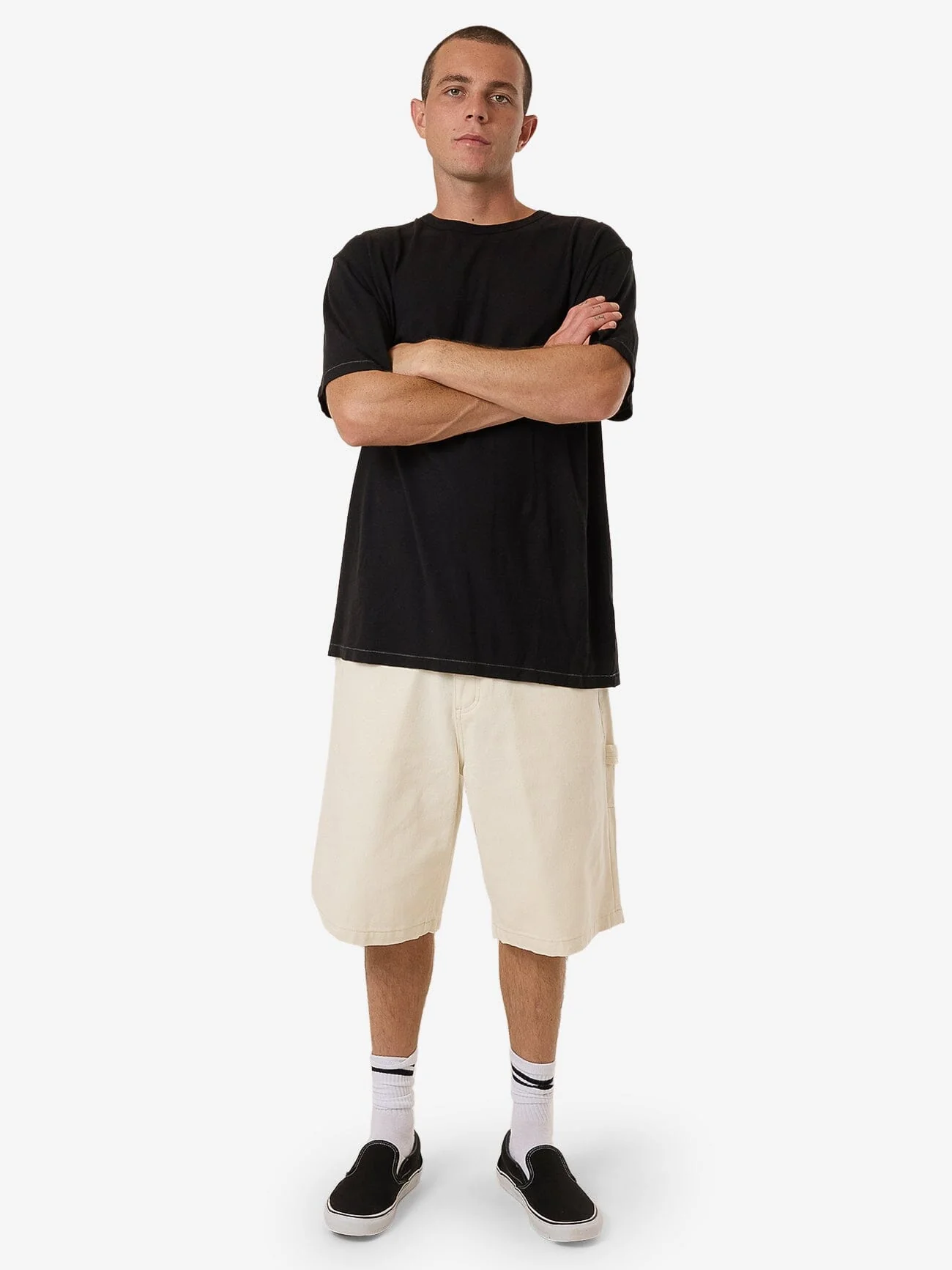 Big Slacker Denim Short - Heritage White - Image 5