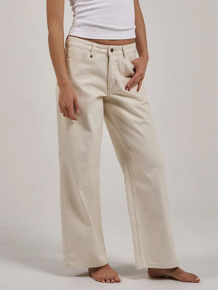 Billie Low Baggie Jean - Heritage White - Image 4