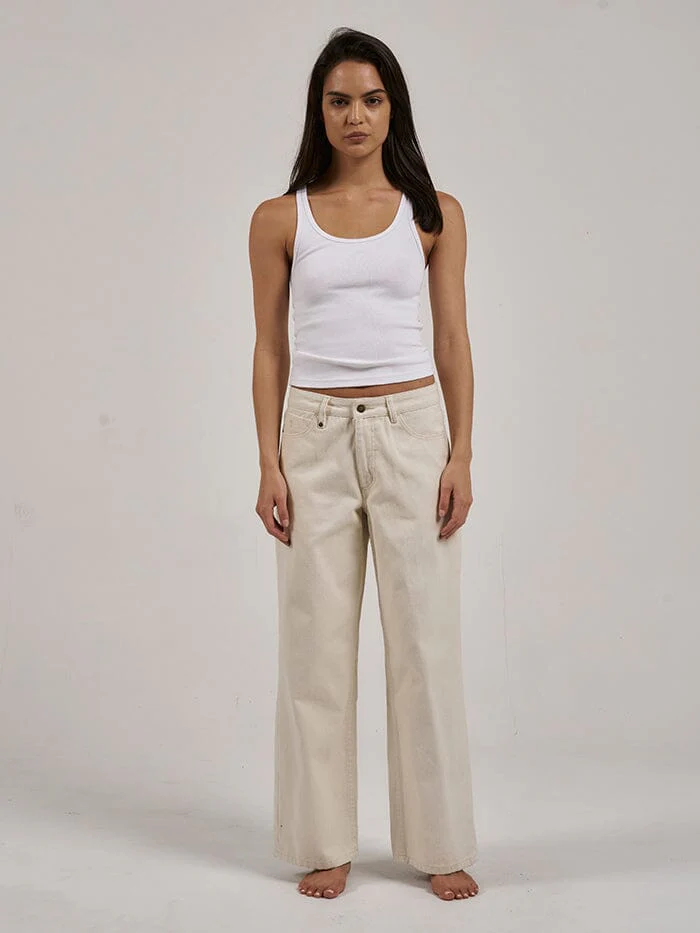 Billie Low Baggie Jean - Heritage White - Image 5