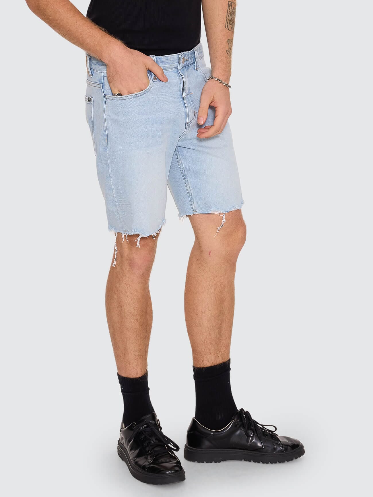 Bones Denim Short - Light Ash Blue - Image 4
