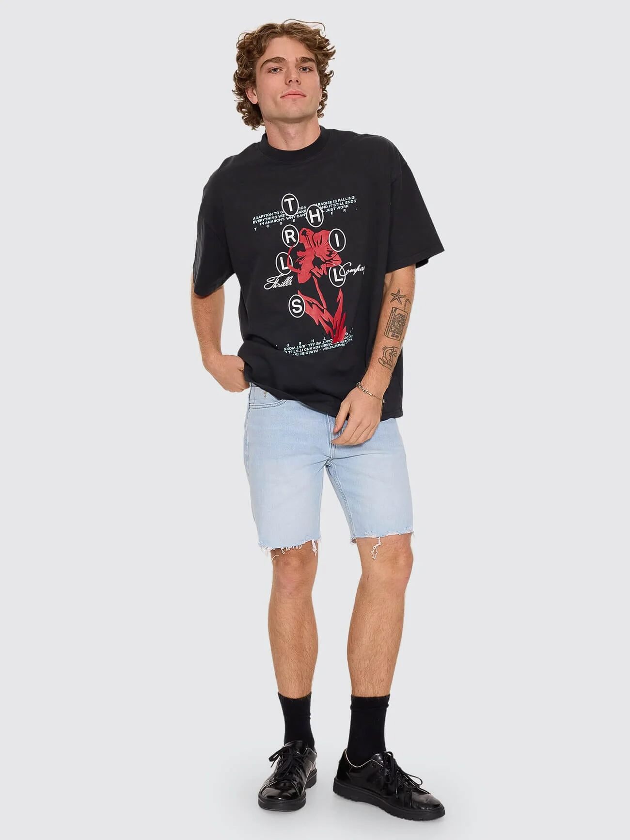 Bones Denim Short - Light Ash Blue - Image 5