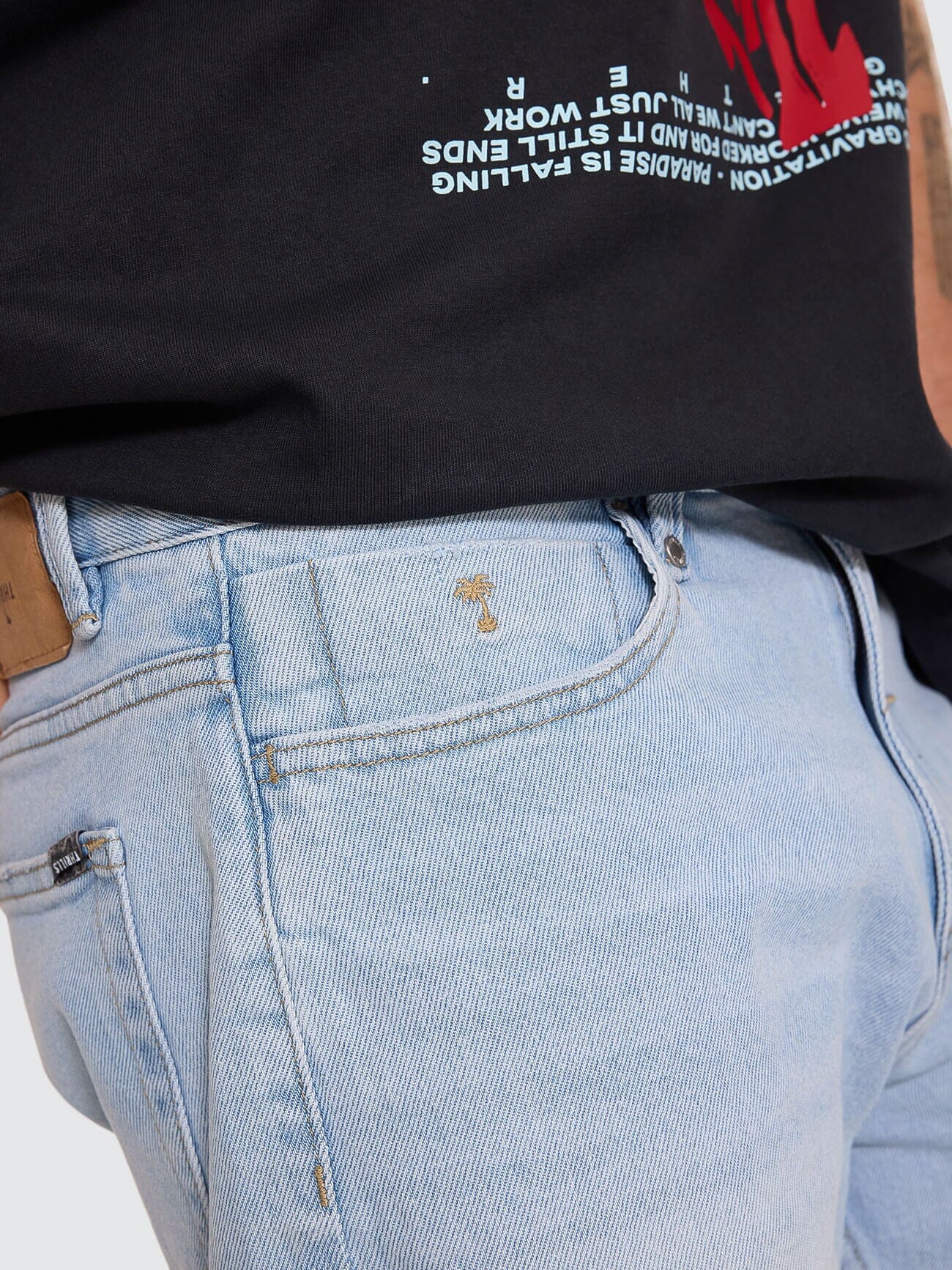 Bones Denim Short - Light Ash Blue - Image 7