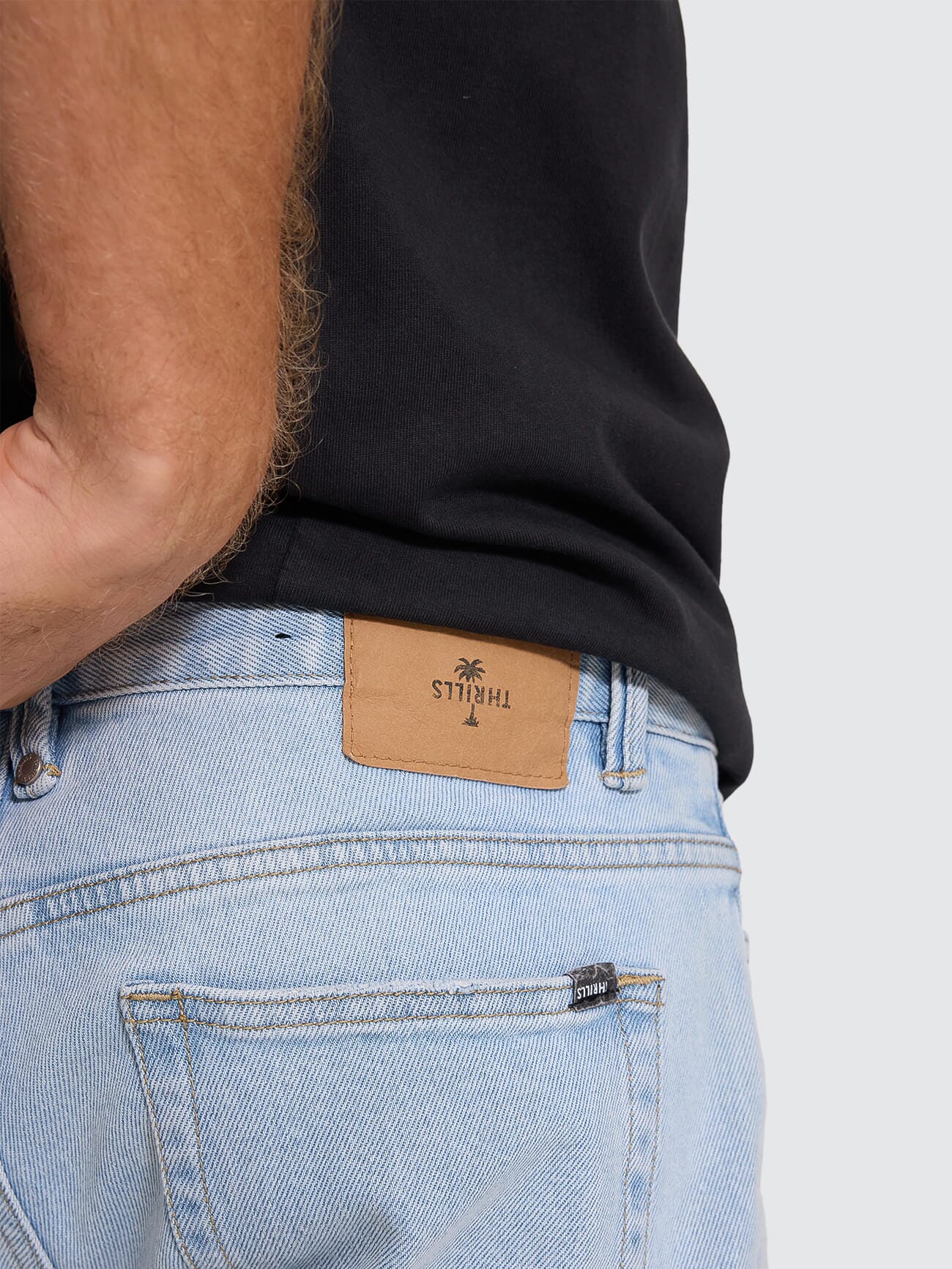 Bones Denim Short - Light Ash Blue - Image 8