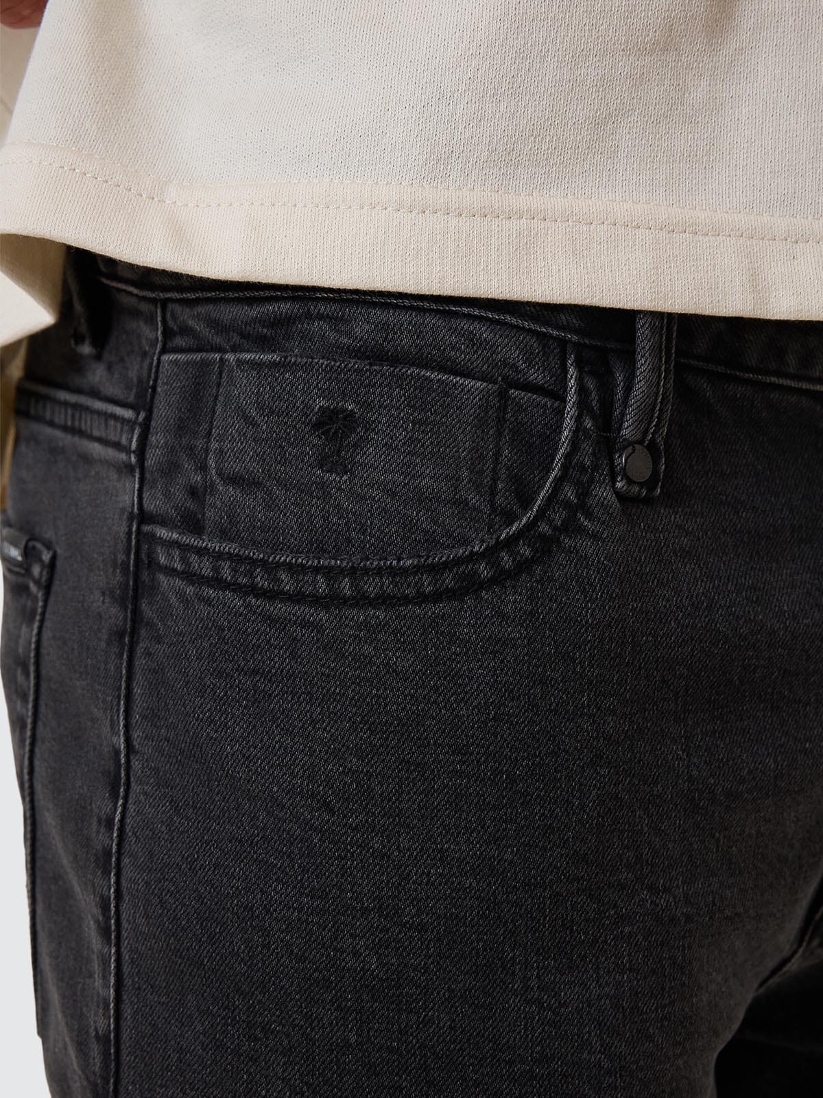 Bones Slim Denim Jean - Ash Black - Image 9