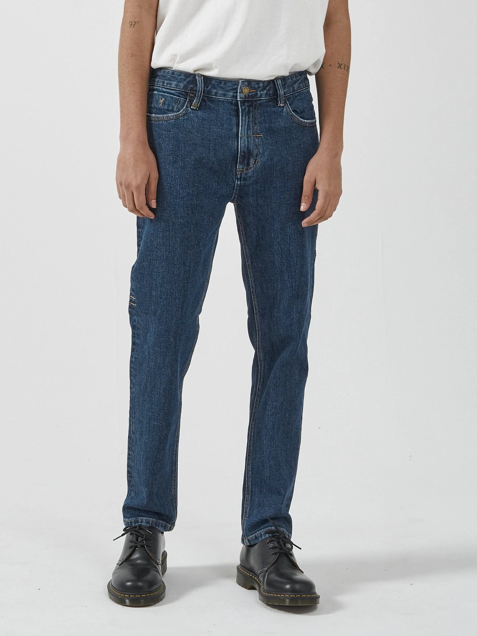 Bones Slim Denim Jean - Dark Rinse Blue - Image 5