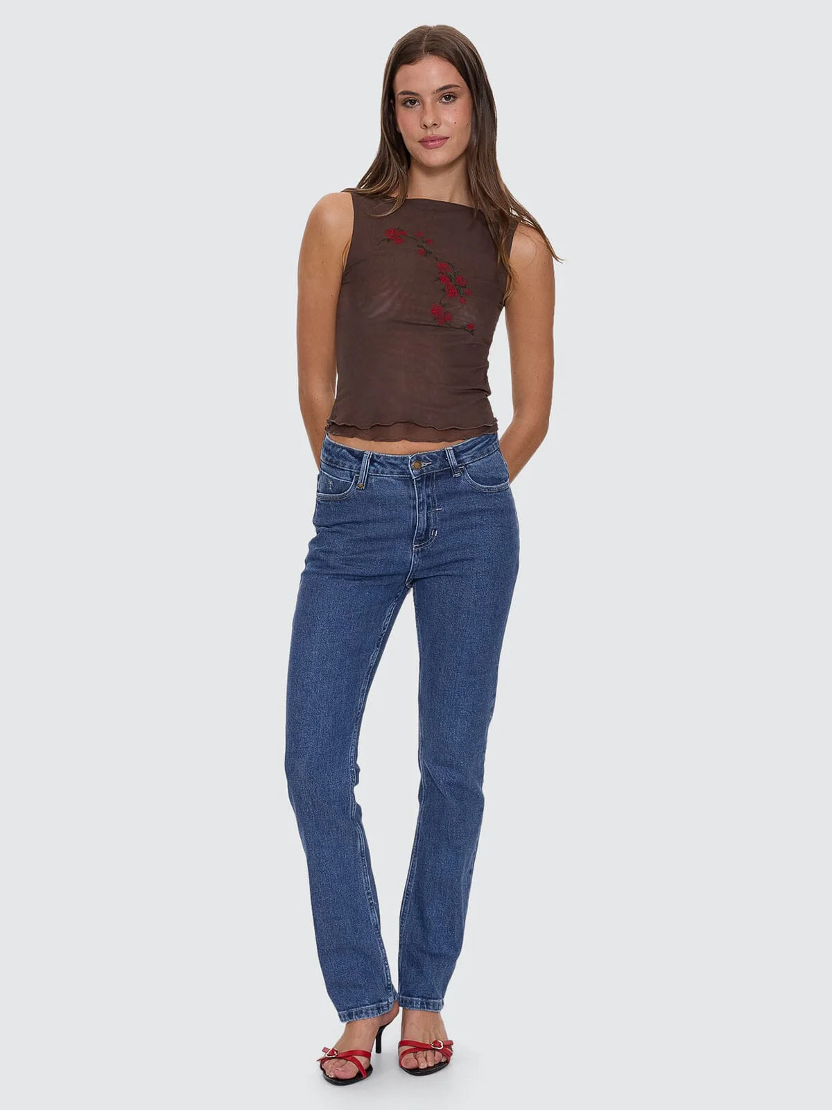 Buried In Thorns Mesh Tank - Java - Image 6