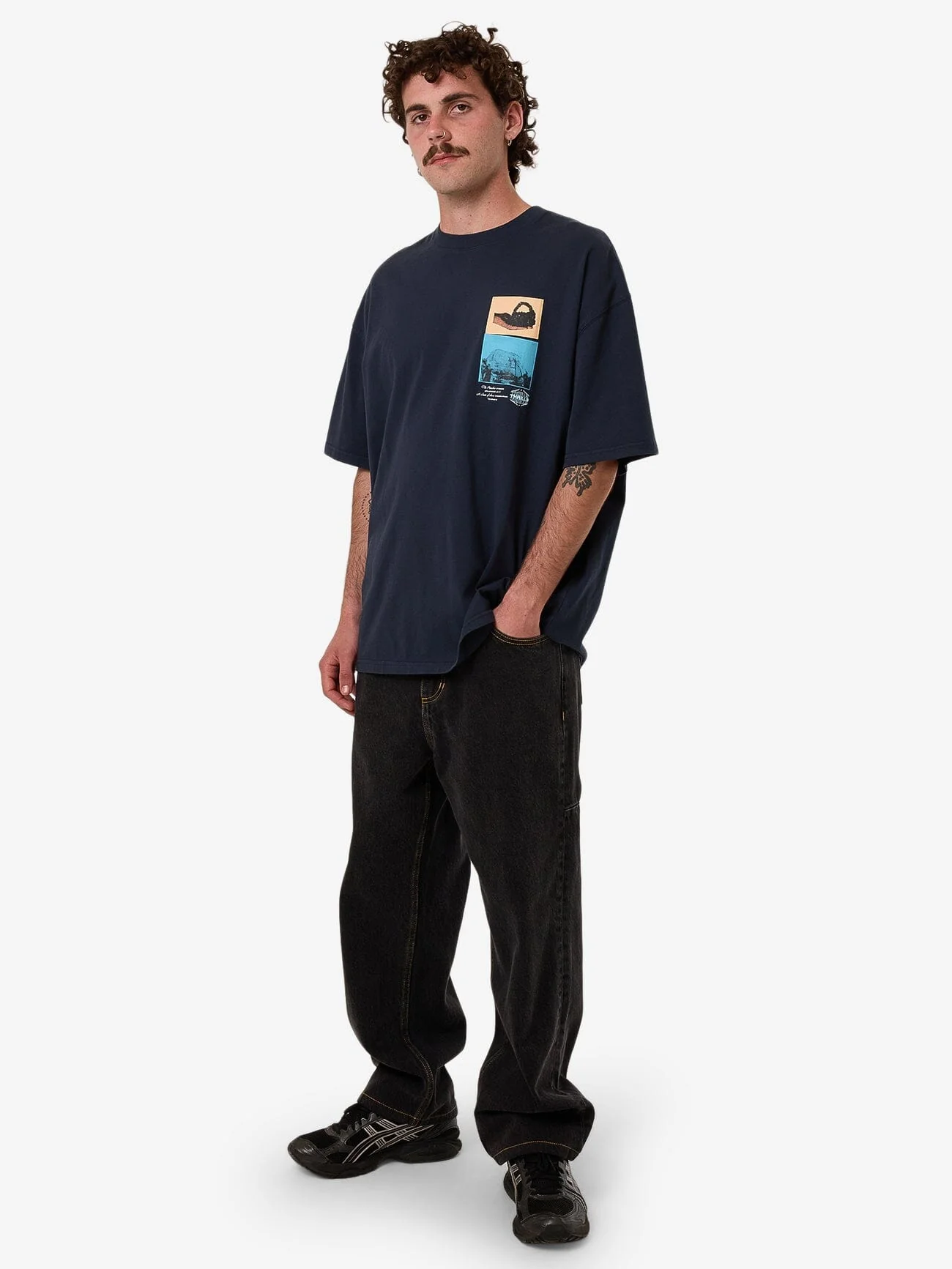 Chaotic State Box Fit Oversize Tee - Eclipse - Image 3