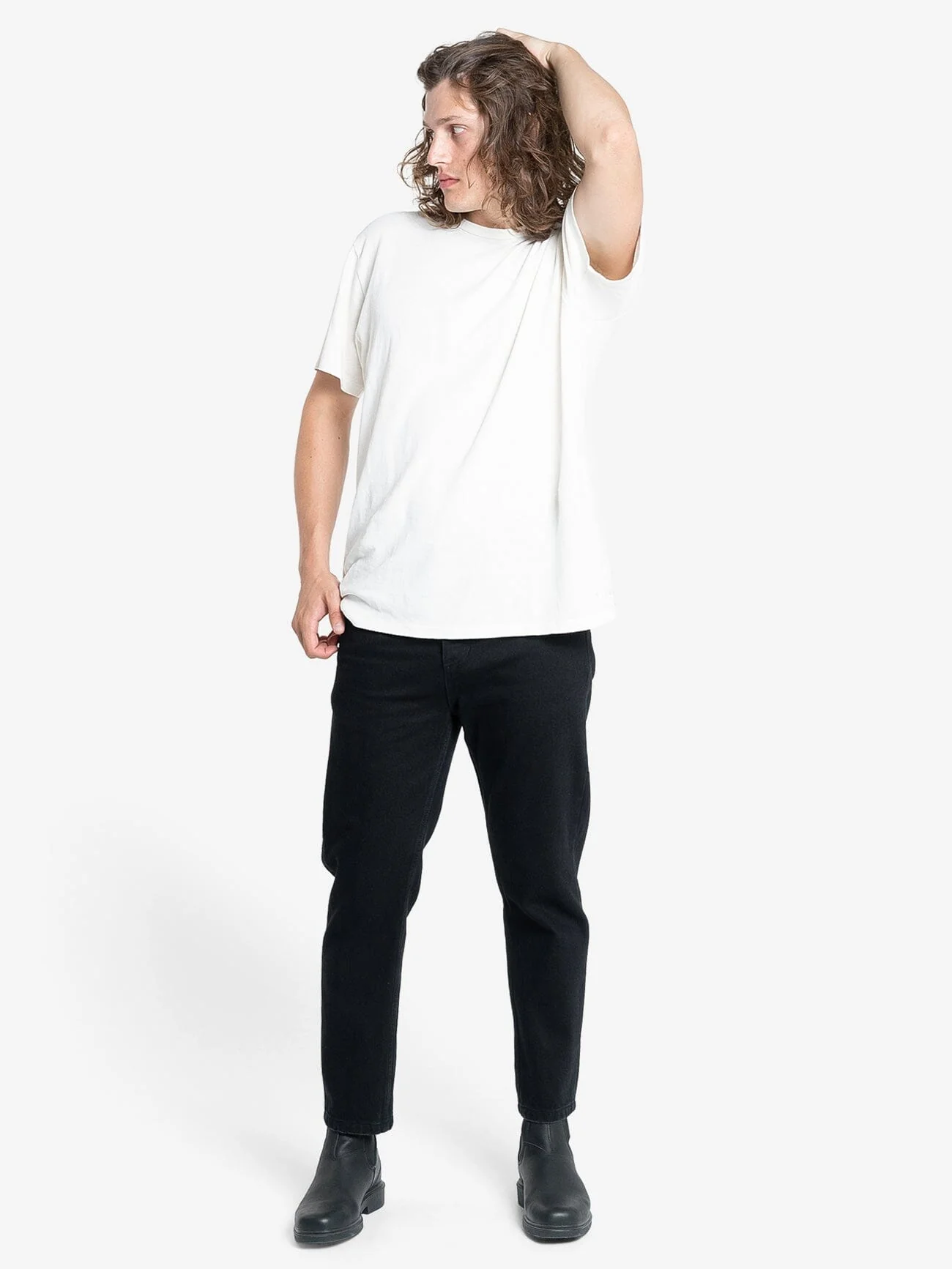 Chopped Straight Cropped Denim Jean - Black Rinse - Image 5
