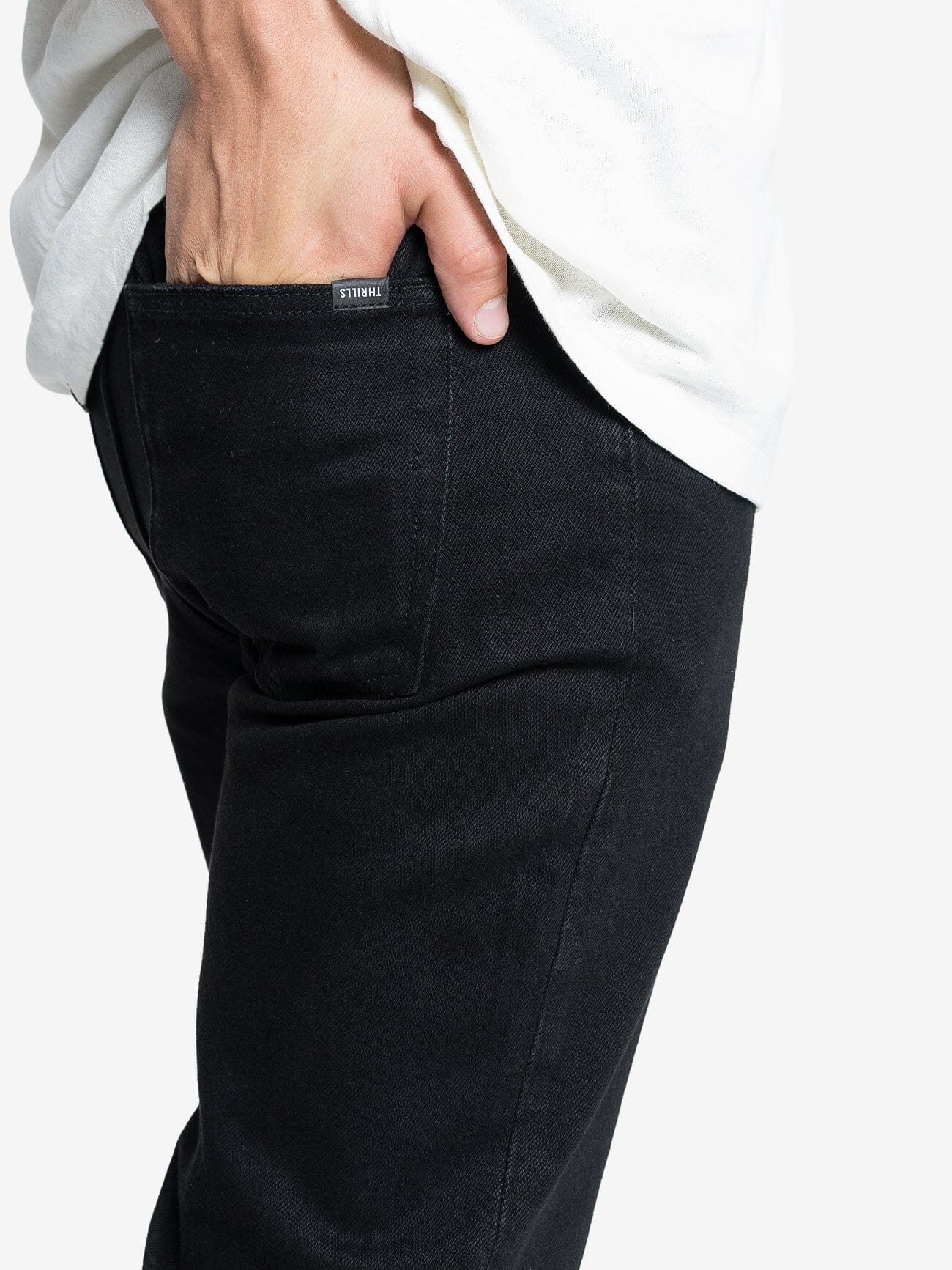 Chopped Straight Cropped Denim Jean - Black Rinse - Image 6