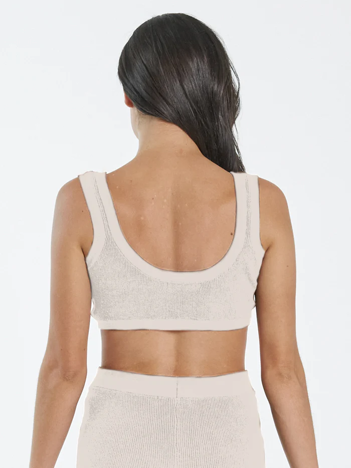 Claire Knitted Crop Top - Unbleached - Image 2