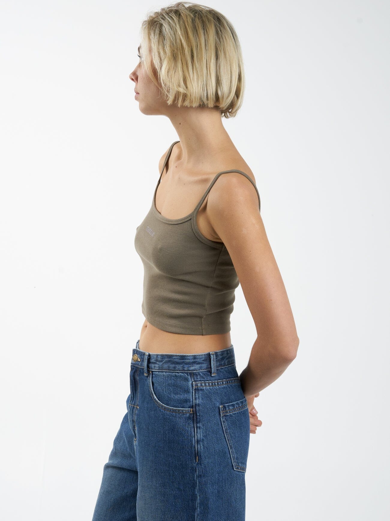 Clique Bound Crop Tank - Desert - Image 3