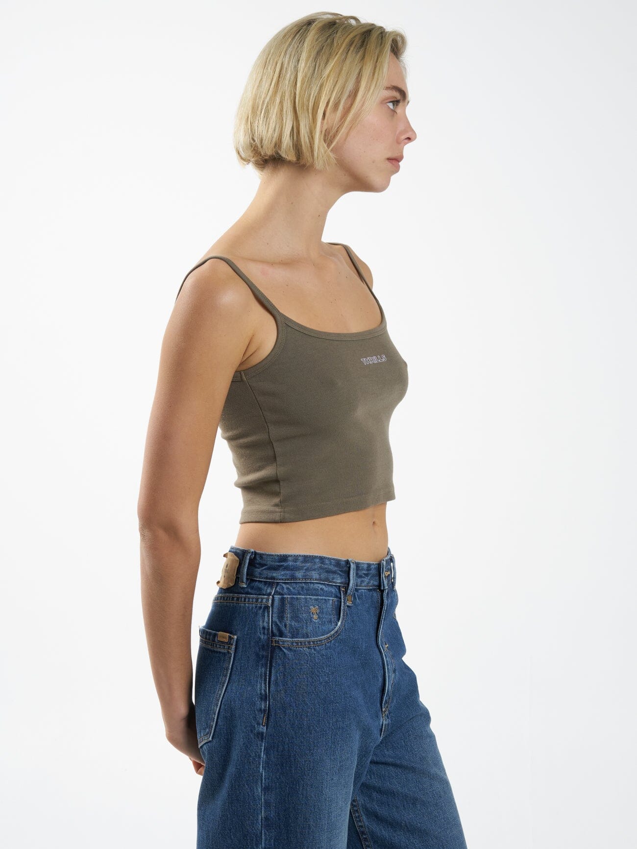 Clique Bound Crop Tank - Desert - Image 4