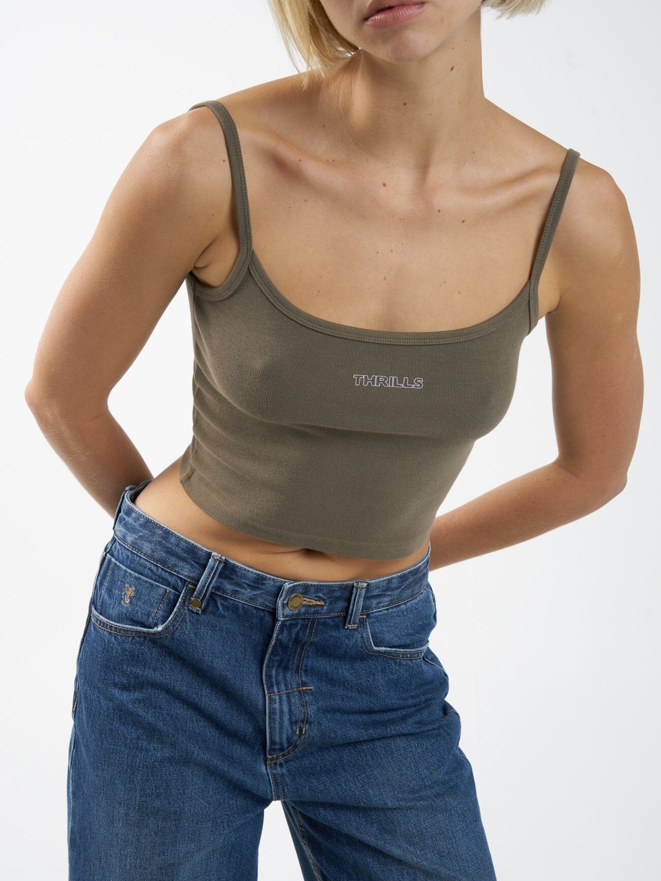 Clique Bound Crop Tank - Desert - Image 6