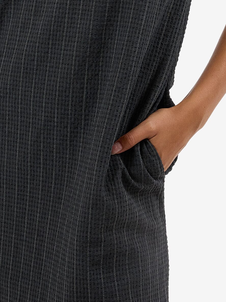 Colby Strapless Dress - Charcoal Pinstripe - Image 6