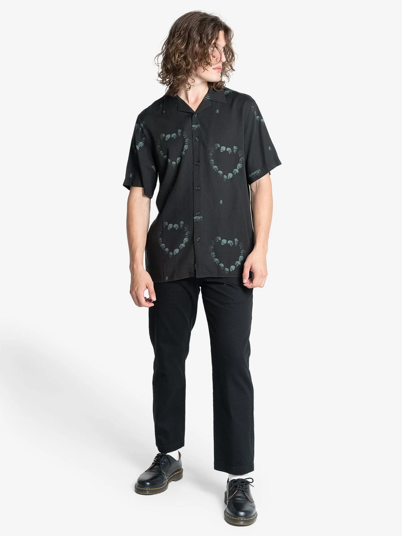 Controlled Damage Bowling Shirt - Black - Image 4