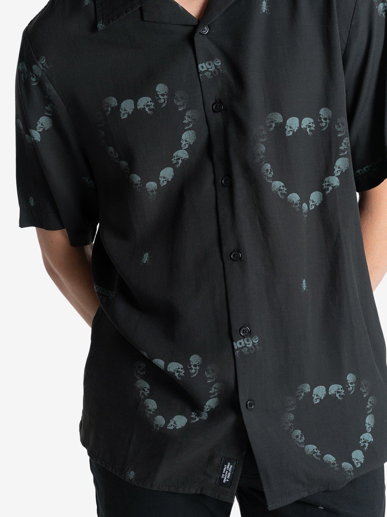 Controlled Damage Bowling Shirt - Black - Image 5