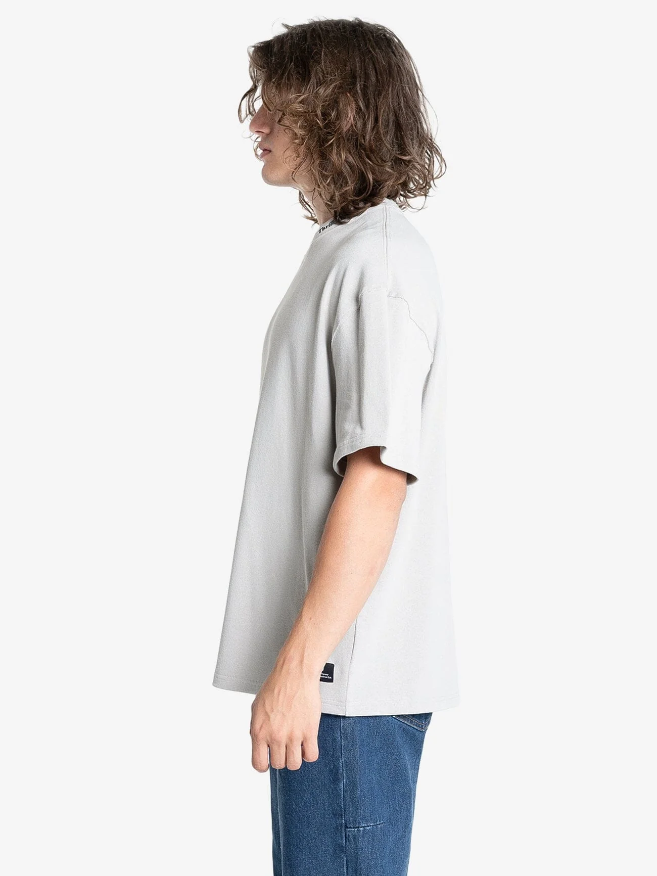Cortex Box Fit Oversize Tee - Oyster Grey - Image 3