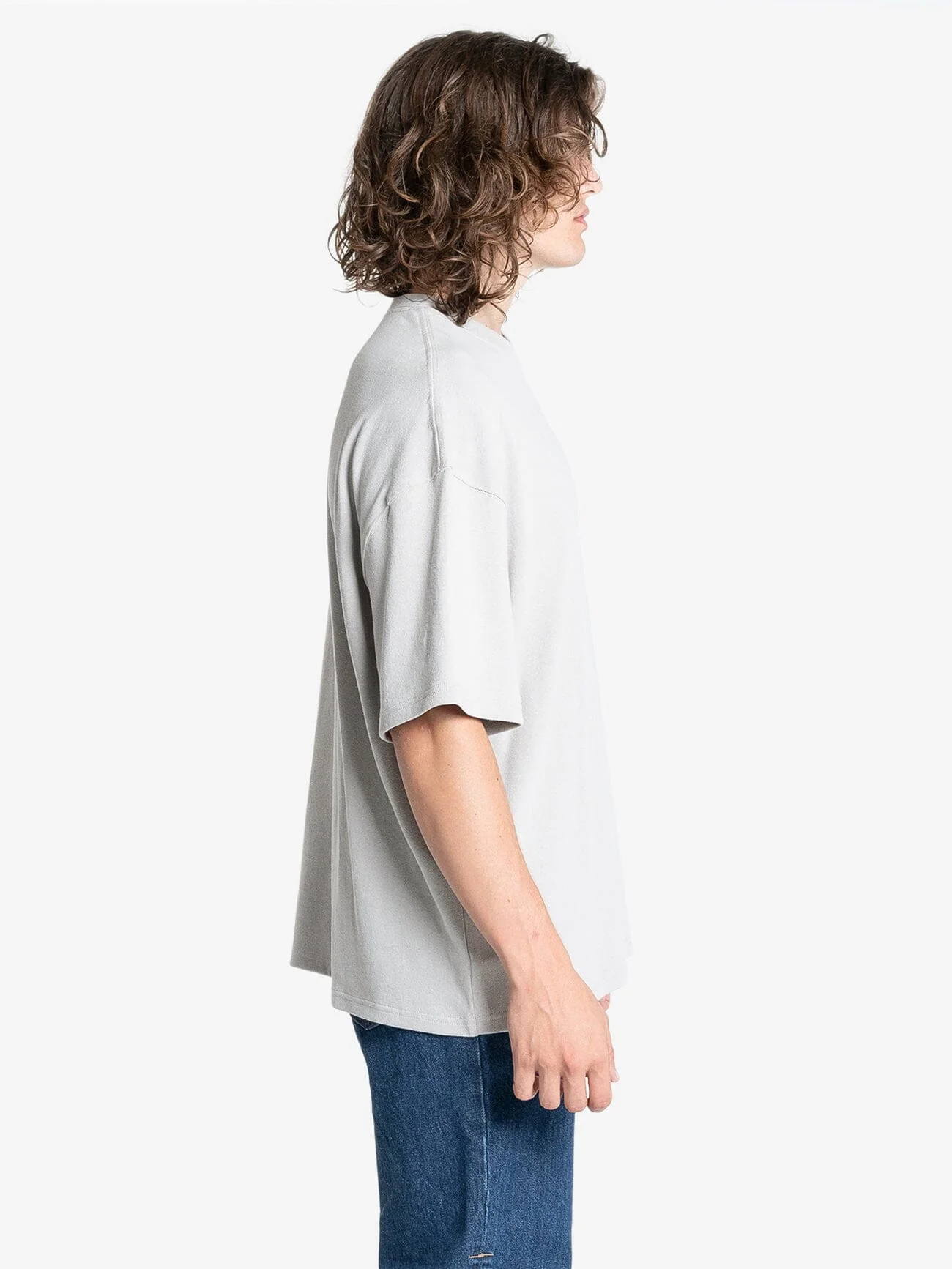 Cortex Box Fit Oversize Tee - Oyster Grey - Image 4