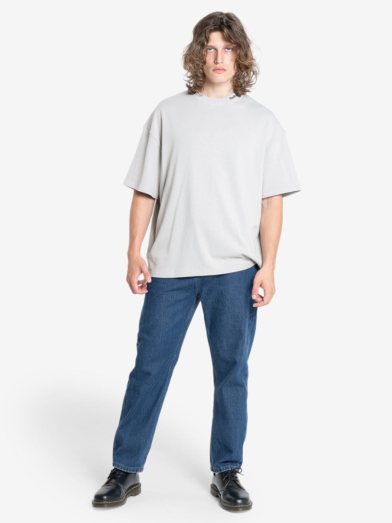 Cortex Box Fit Oversize Tee - Oyster Grey - Image 5