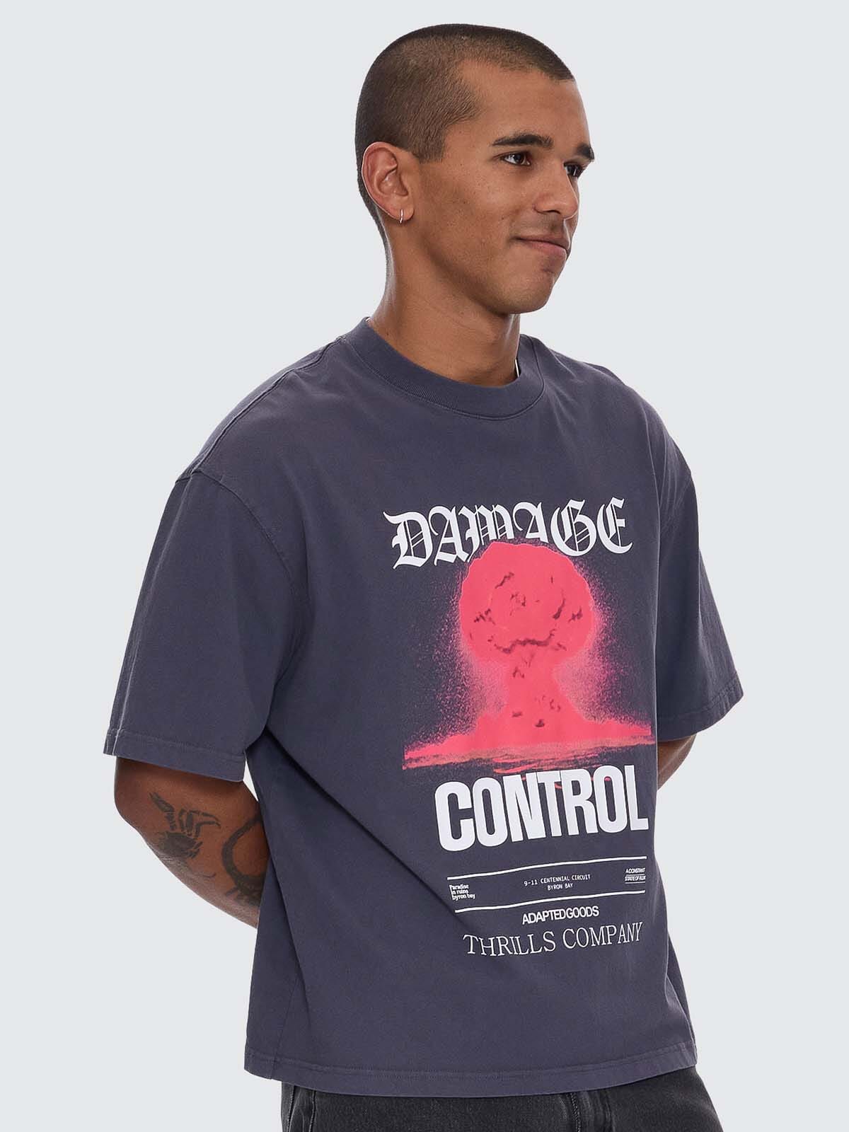 Damage Control Box Crop Tee - Ebony - Image 5