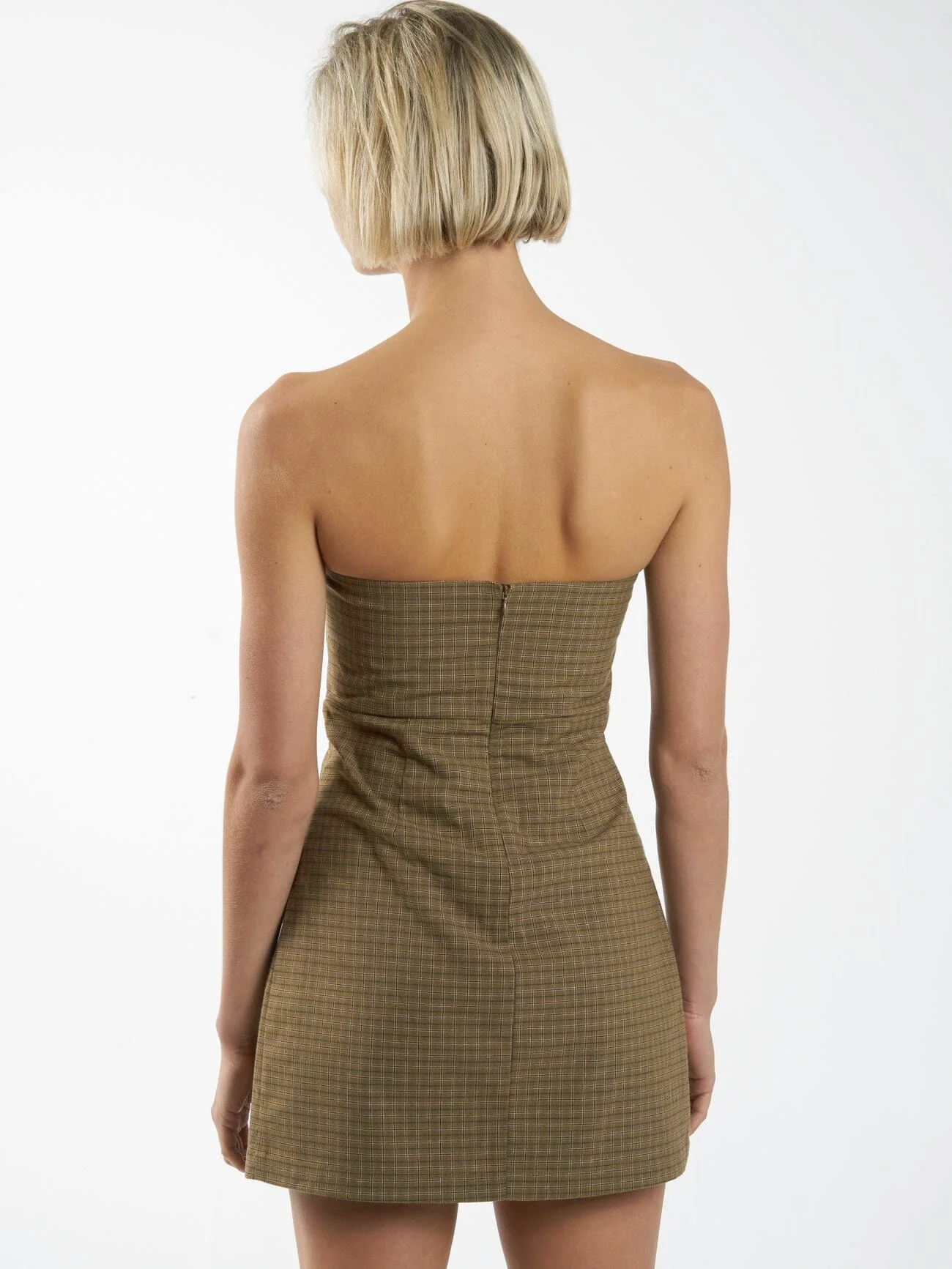 Dawson Plaid Dress - Mustard Gold - Image 2