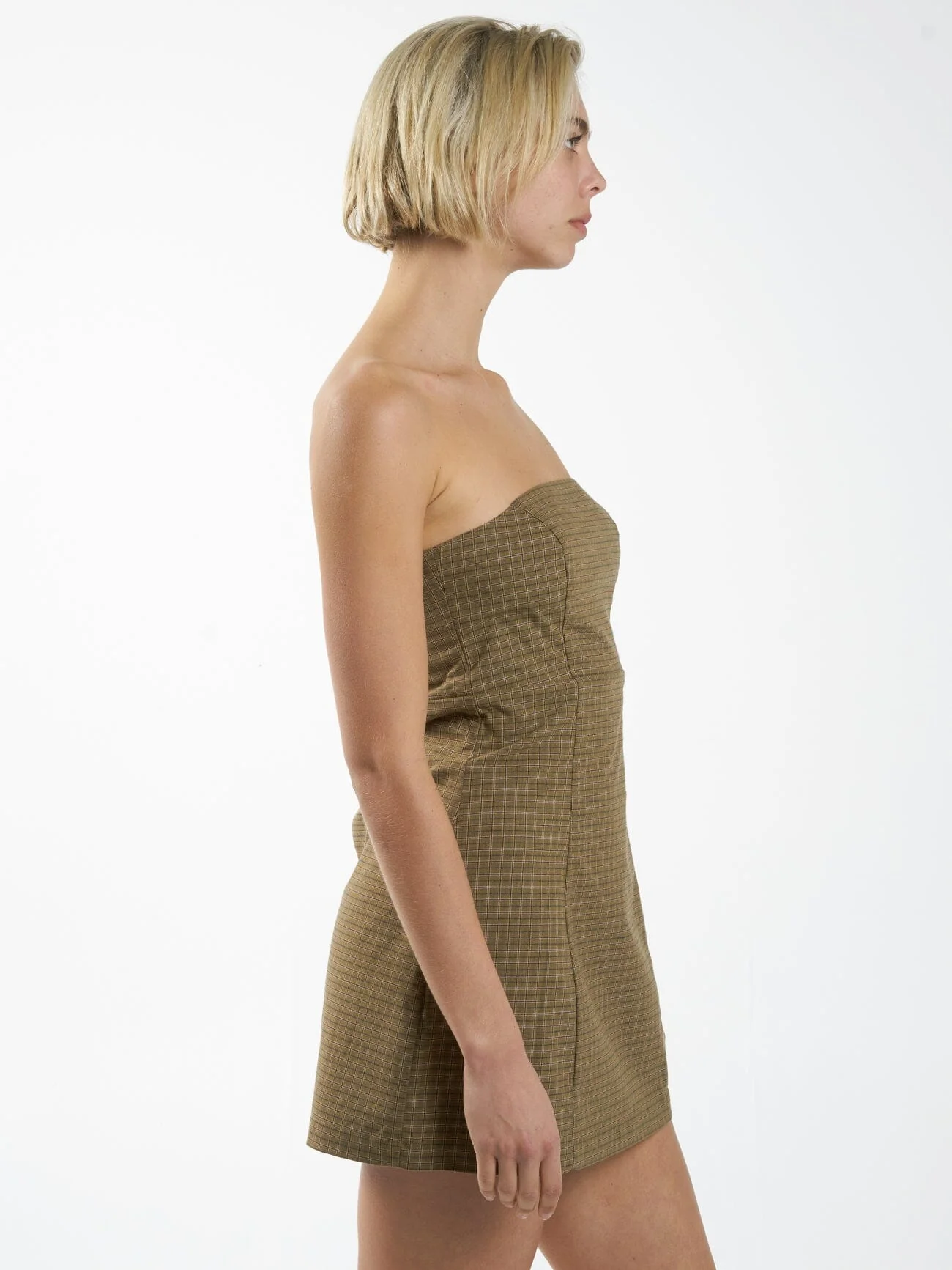 Dawson Plaid Dress - Mustard Gold - Image 4