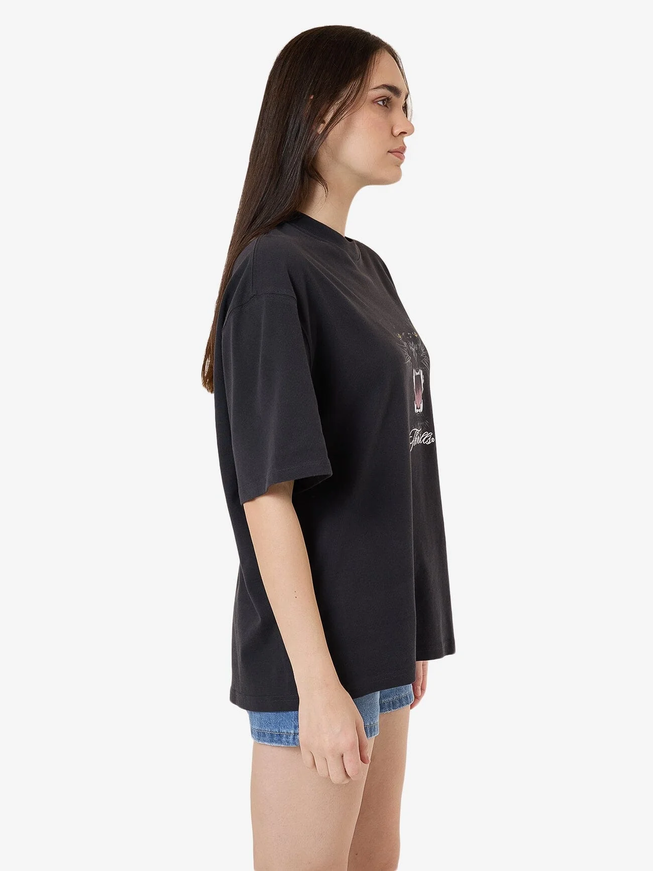 Deadly Pursuit Oversized Tee - Washed Black - Image 4