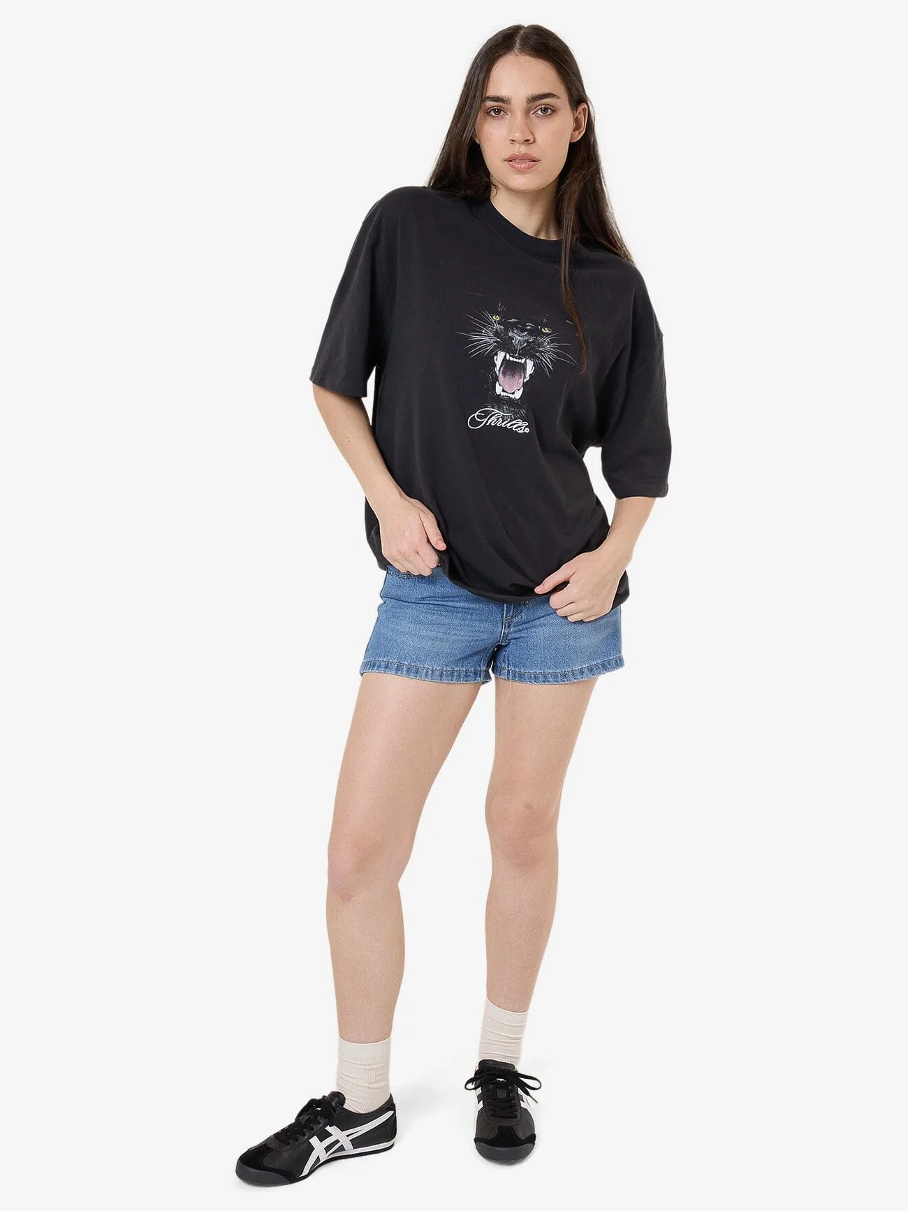 Deadly Pursuit Oversized Tee - Washed Black - Image 5