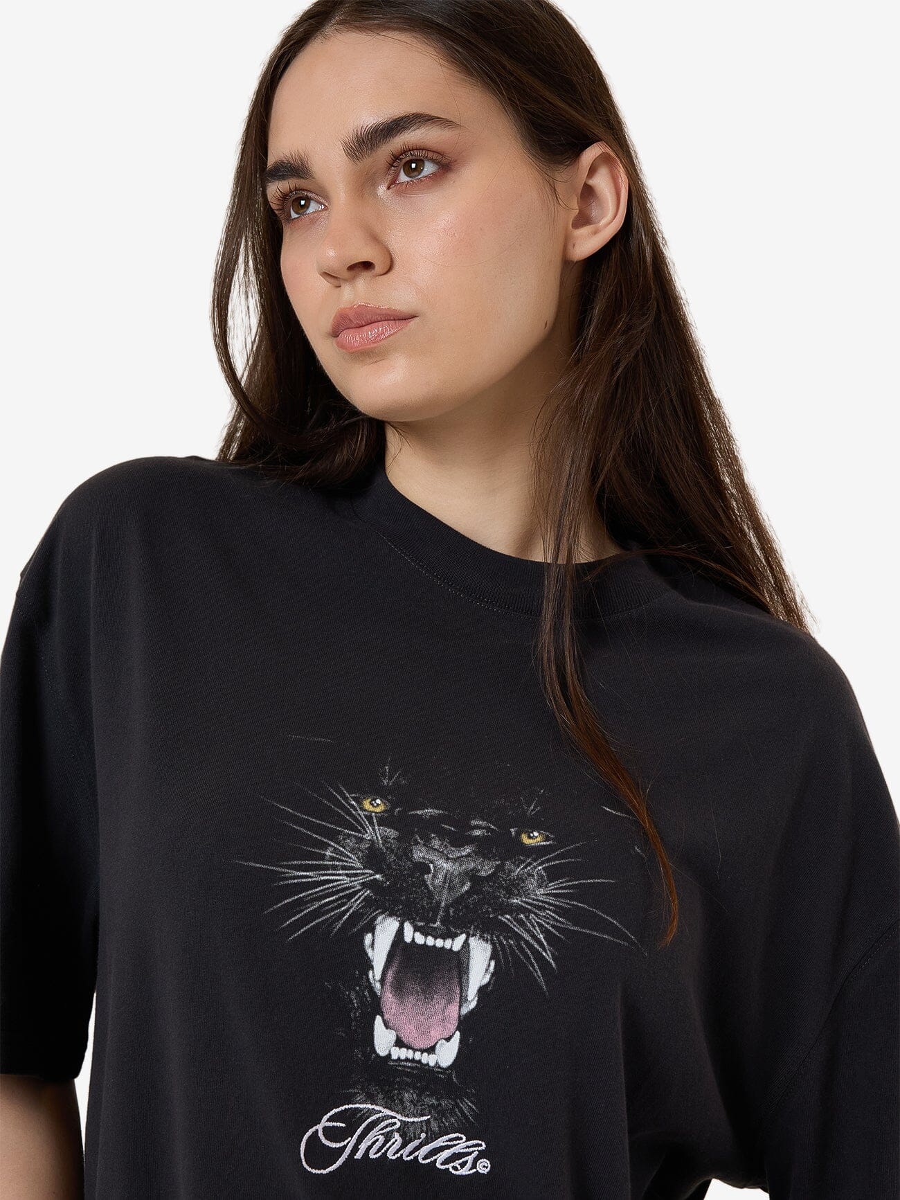 Deadly Pursuit Oversized Tee - Washed Black - Image 6