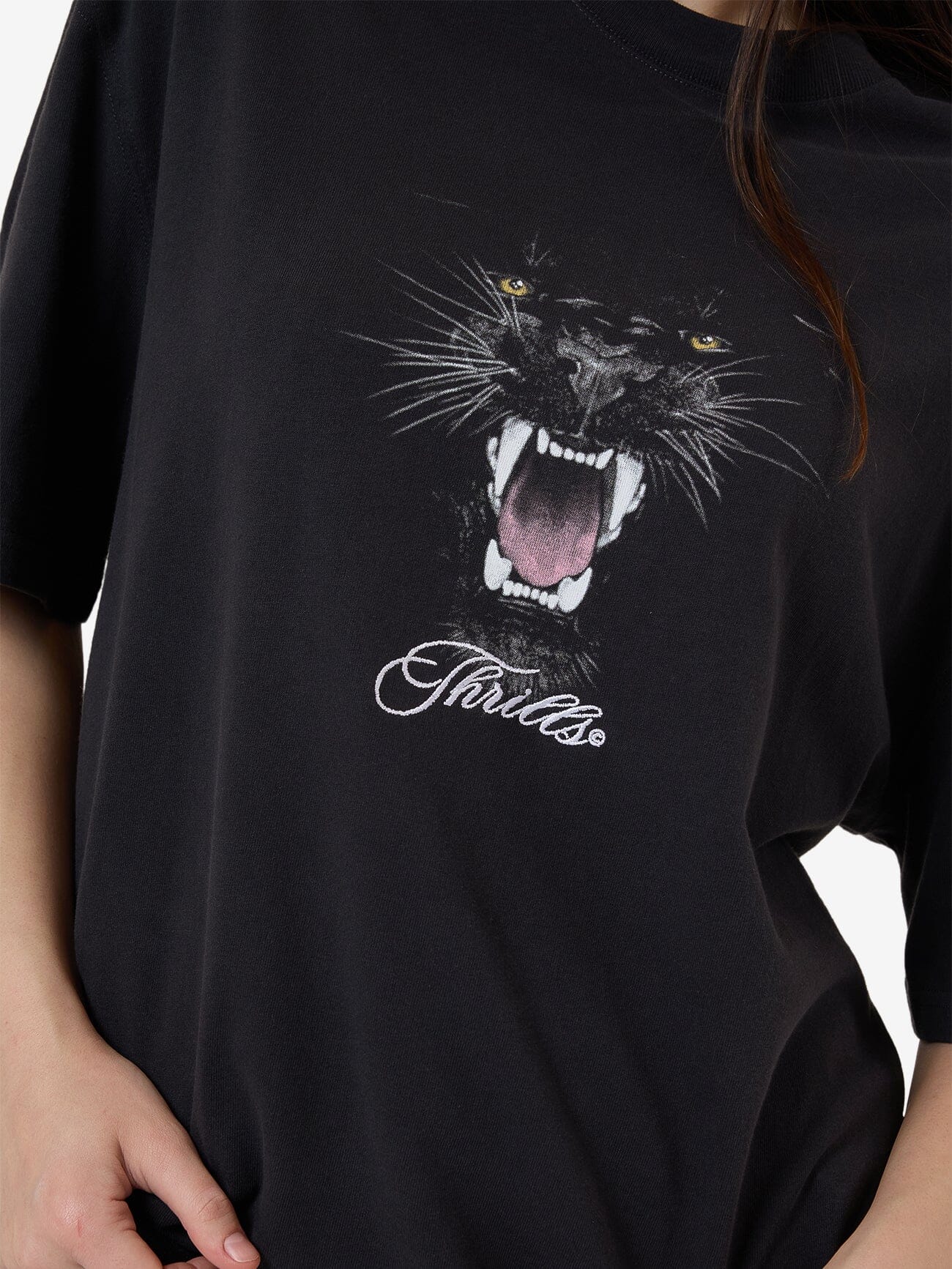 Deadly Pursuit Oversized Tee - Washed Black - Image 7